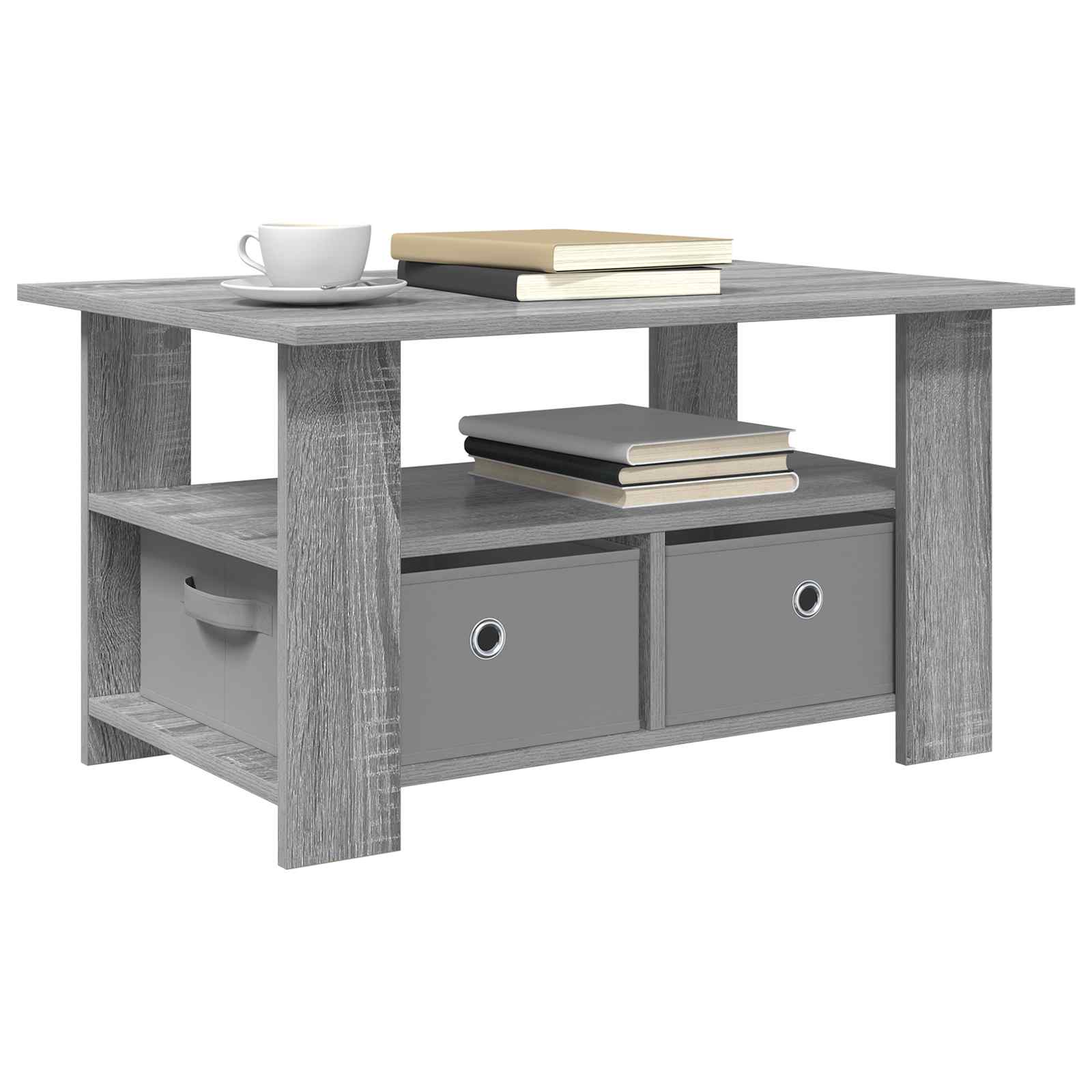 Table basse Gris Sonoma 77 x 55 x 42 cm Bois d'ingénierie - XIOS