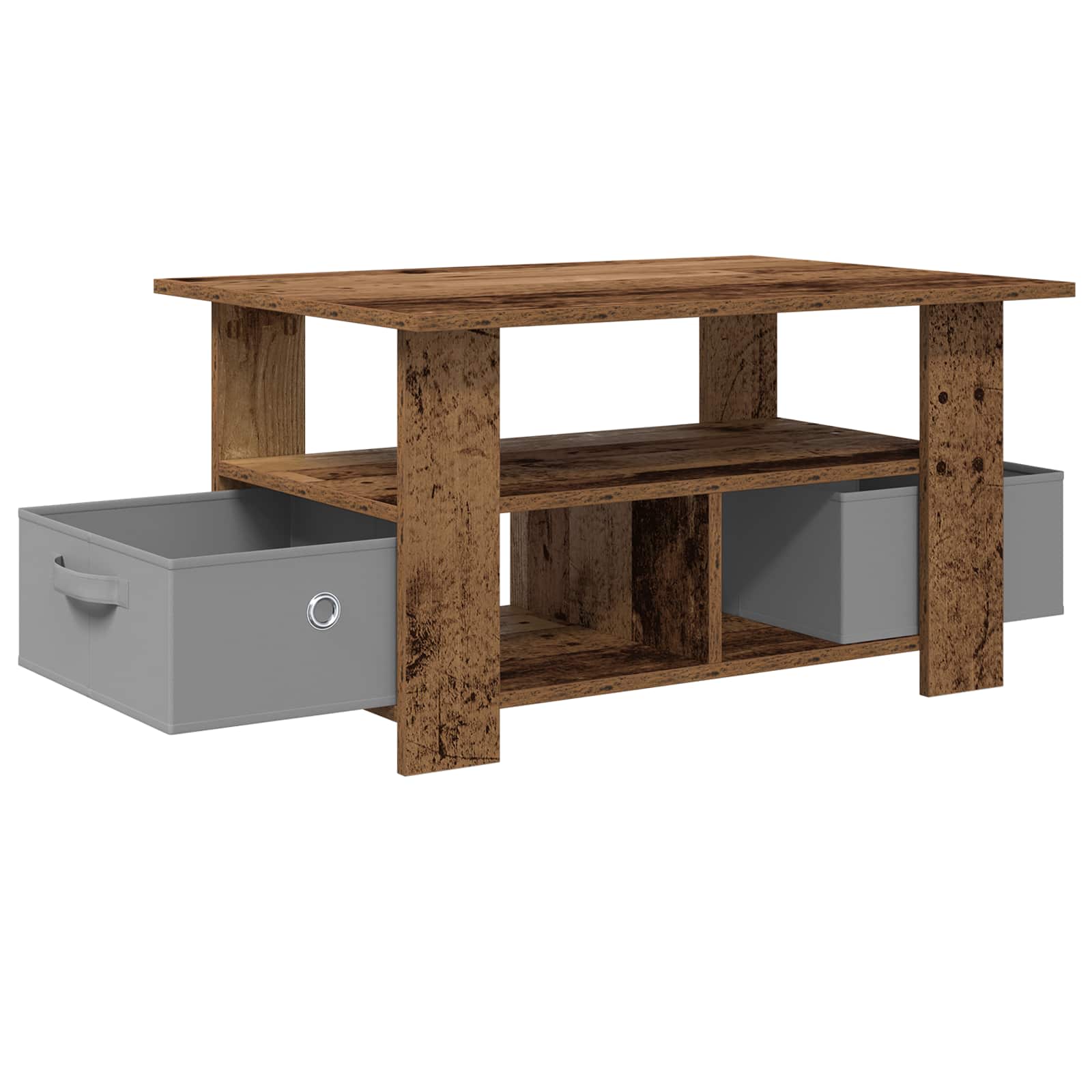 Table basse Bois ancien 77 x 55 x 42 cm Bois d'ingénierie - XIOS