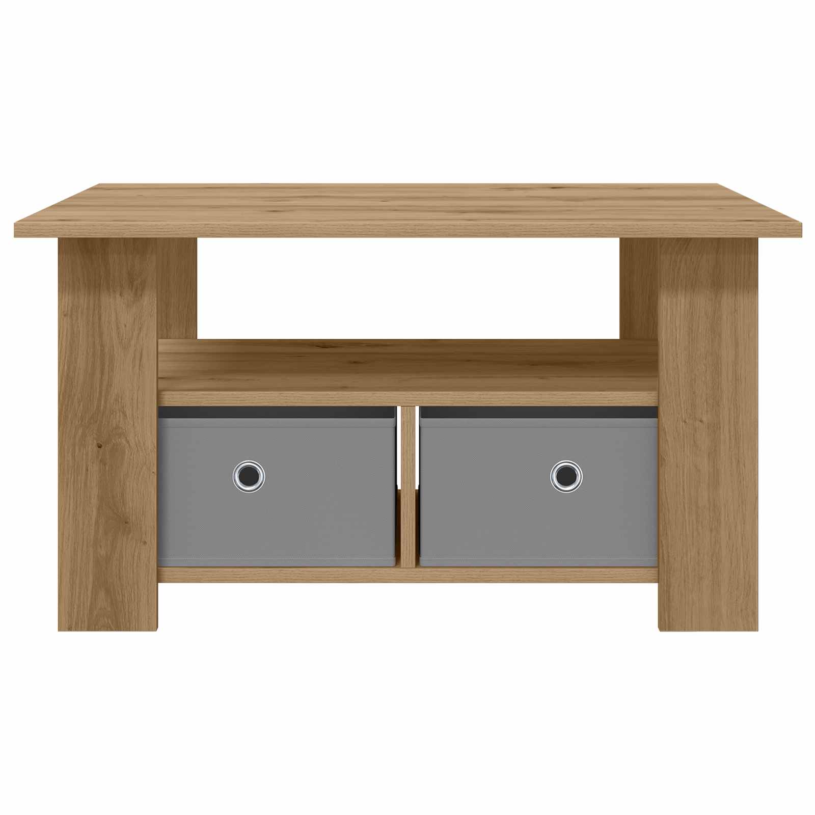 Table basse Chêne artisanal 77 x 55 x 42 cm Bois d'ingénierie - XIOS