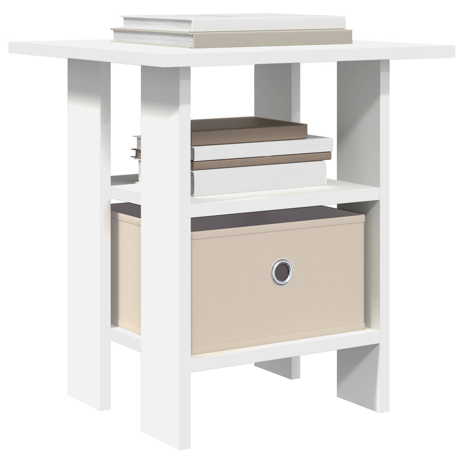 Table de chevet 2 pc Blanc 41 x 40 x 45 cm Bois d'ingénierie - XIOS