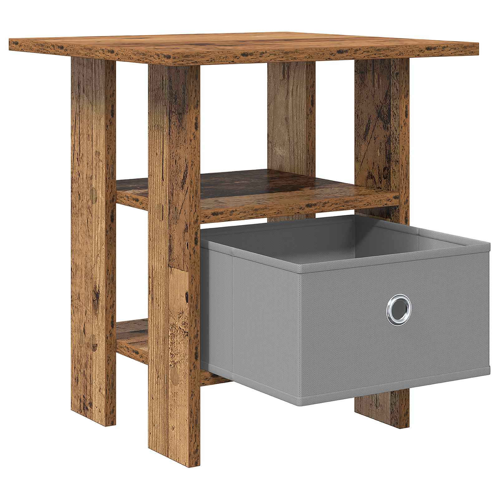 Table de chevet 2 pc Bois ancien 41 x 40 x 45 cm - XIOS