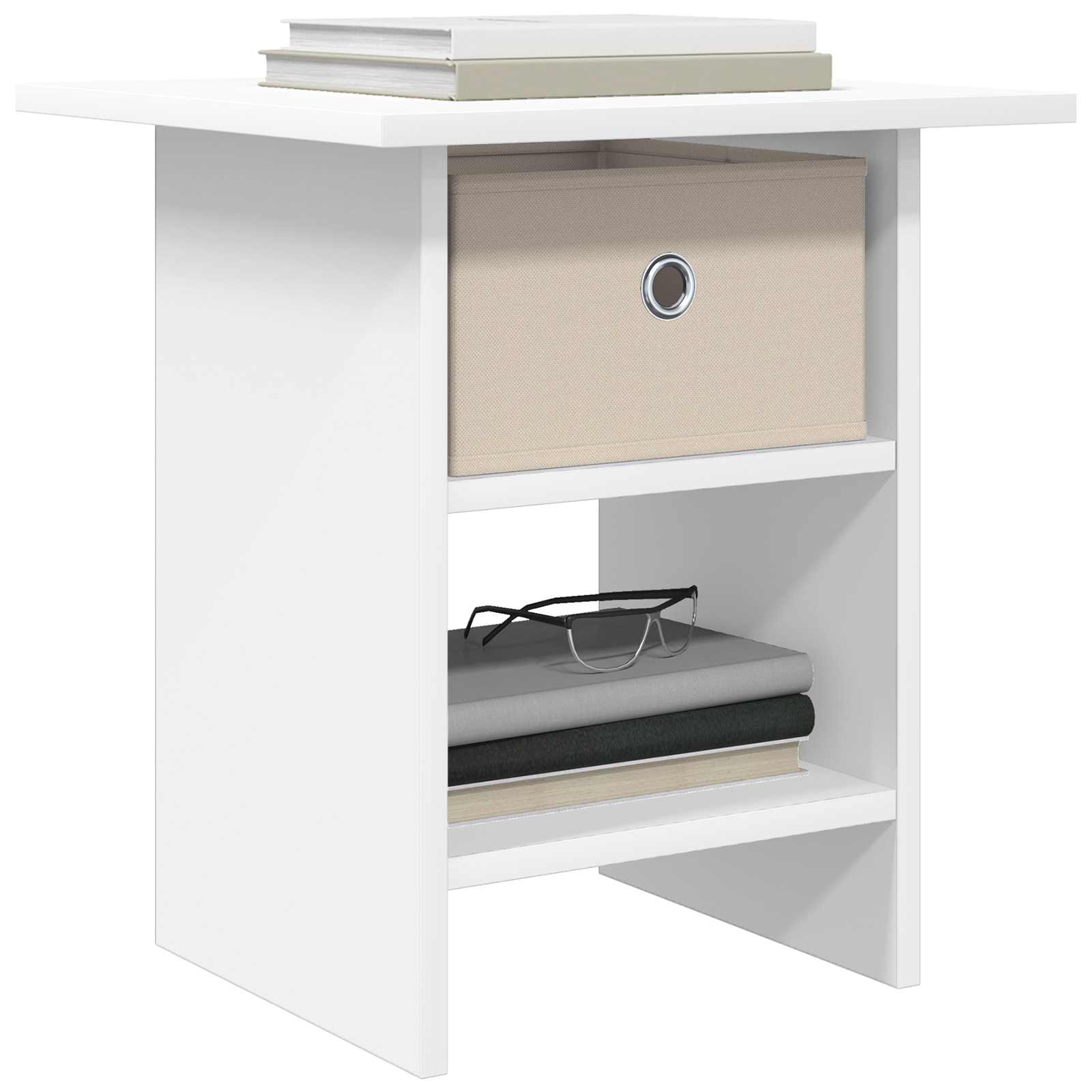 Table de chevet 2 pcs Blanc 41 x 40 x 45 cm Bois d'ingénierie - XIOS