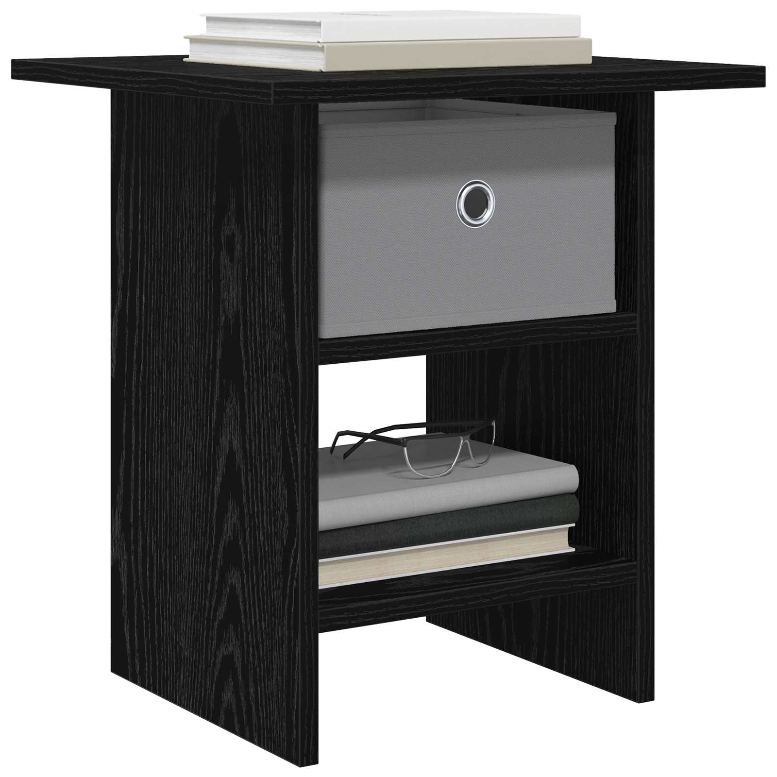 Table de chevet Chêne noir 41 x 40 x 45 cm Bois d'ingénierie - XIOS