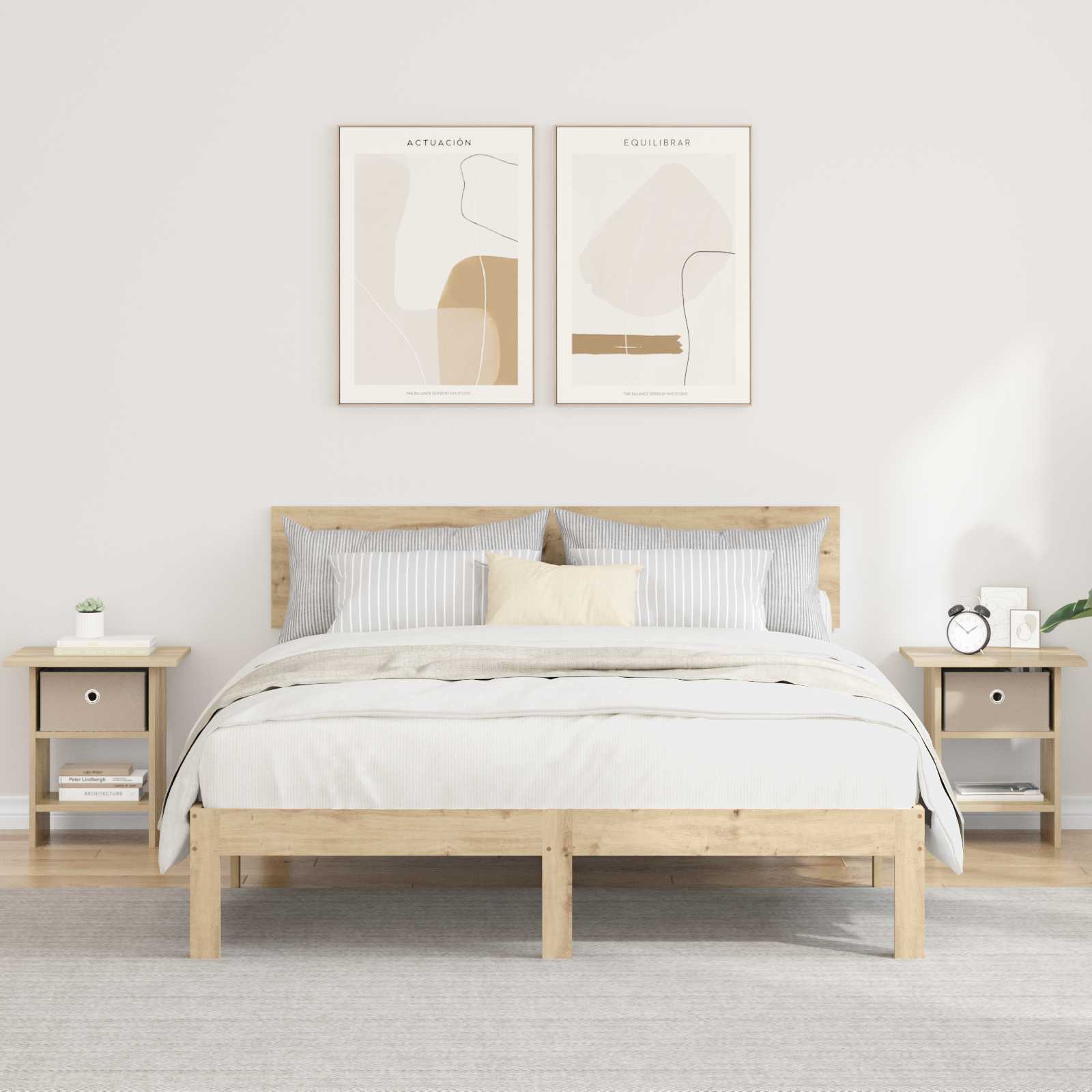 Table de chevet avec tiroir 2 pcs Chêne Sonoma 41 x 40 x 45 cm - XIOS