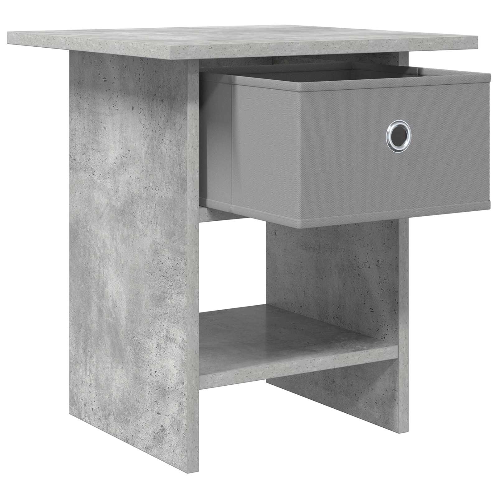 Table de chevet avec tiroir 2 pcs Gris béton 41 x 40 x 45 cm - XIOS