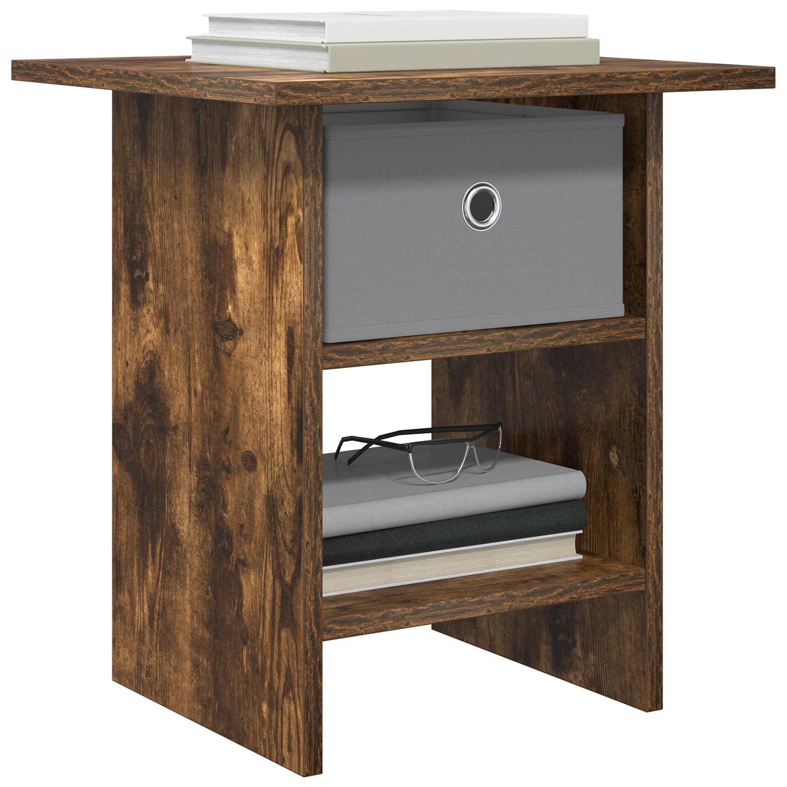 Table de chevet avec tiroir 2 pcs Chêne fumé 41 x 40 x 45 cm - XIOS