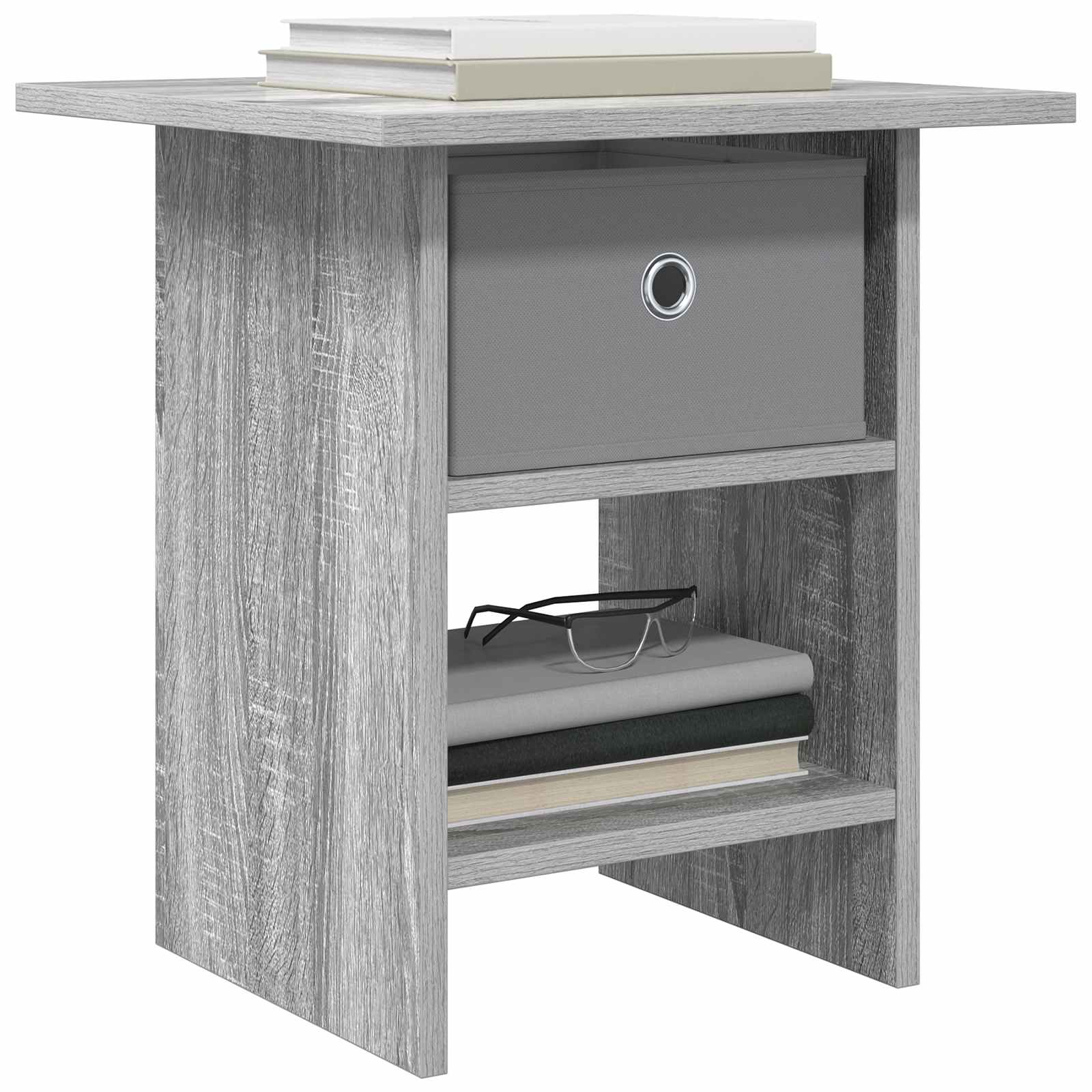 Table de chevet avec tiroir 2 pcs Gris Sonoma 41 x 40 x 45 cm - XIOS