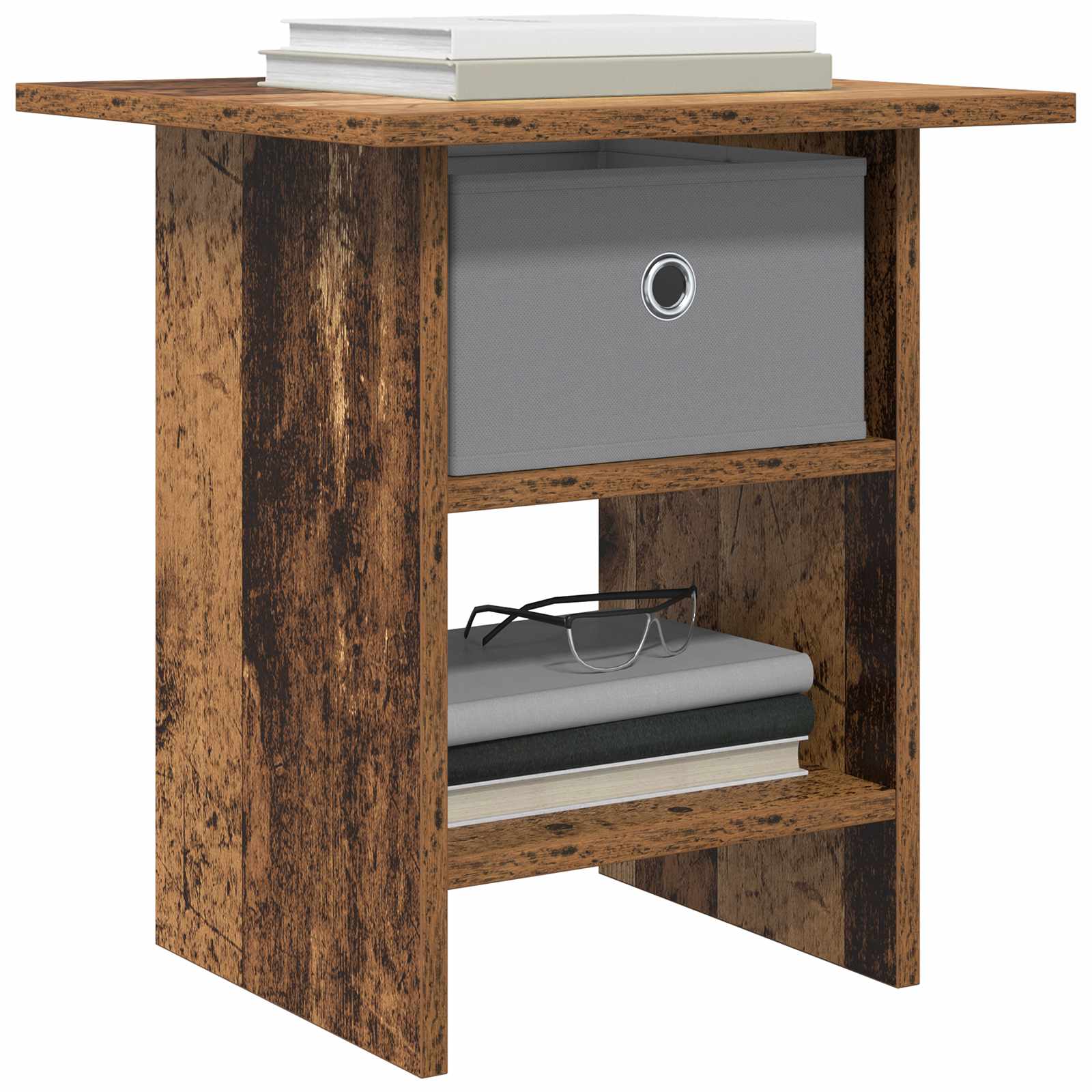 Table de chevet avec tiroir 2 pcs Bois ancien 41 x 40 x 45 cm - XIOS