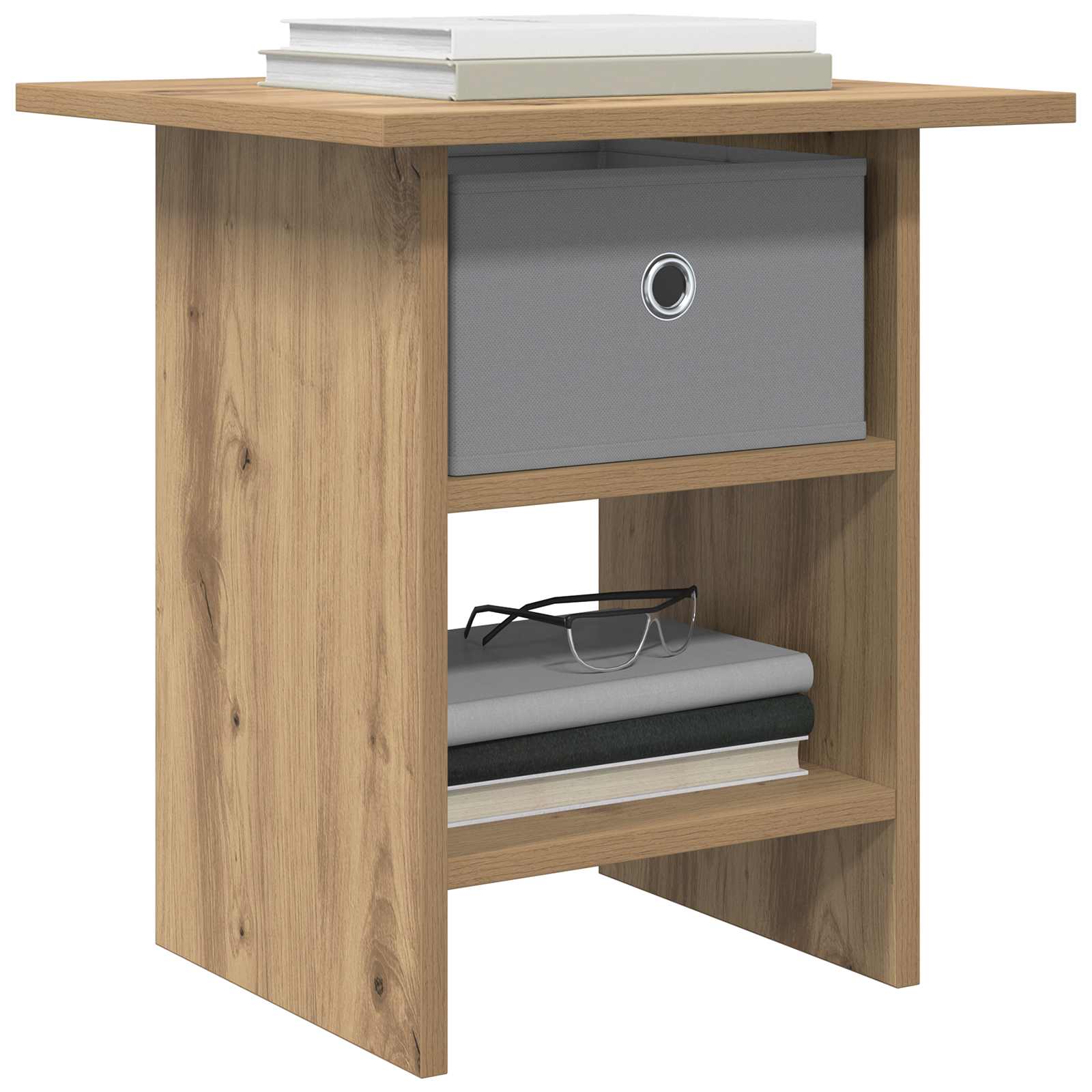 Table de chevet 2 pc Chêne artisanal 41 x 40 x 45 cm - XIOS