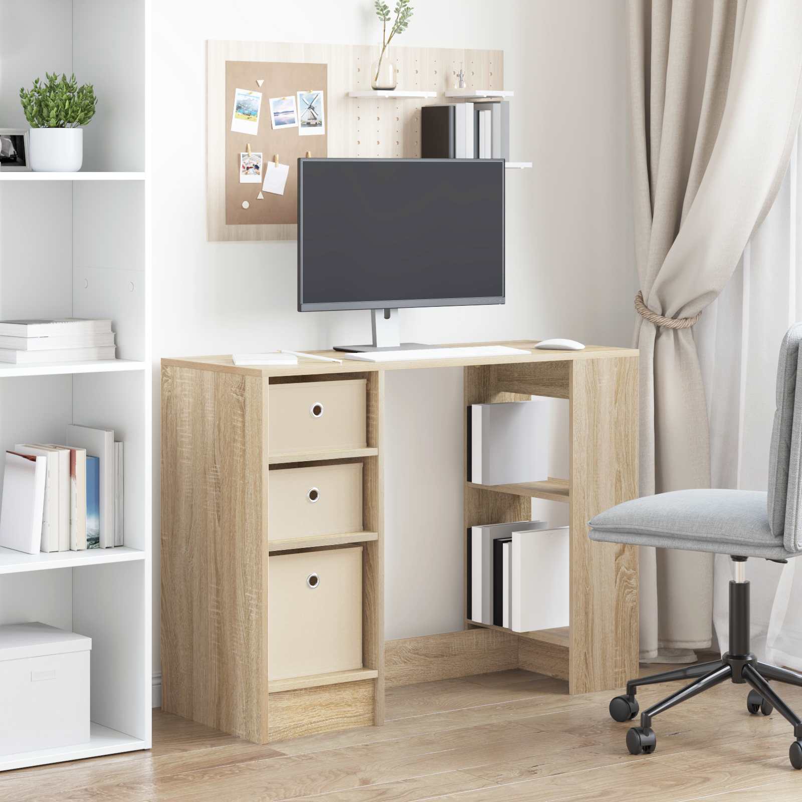 Bureau Chêne Sonoma 100 x 40 x 75 cm Bois d'ingénierie - XIOS