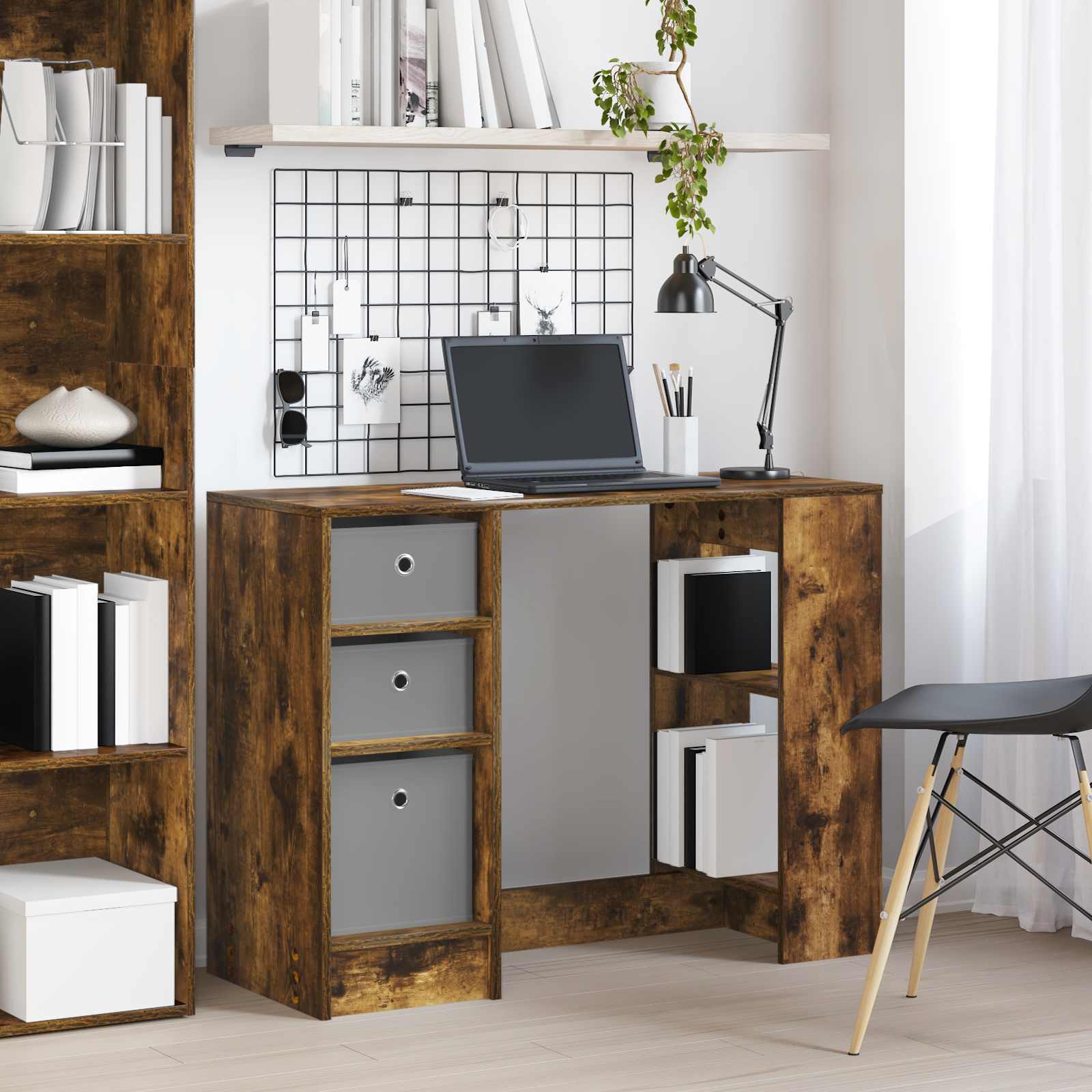 Bureau Chêne fumé 100 x 40 x 75 cm Bois d'ingénierie - XIOS
