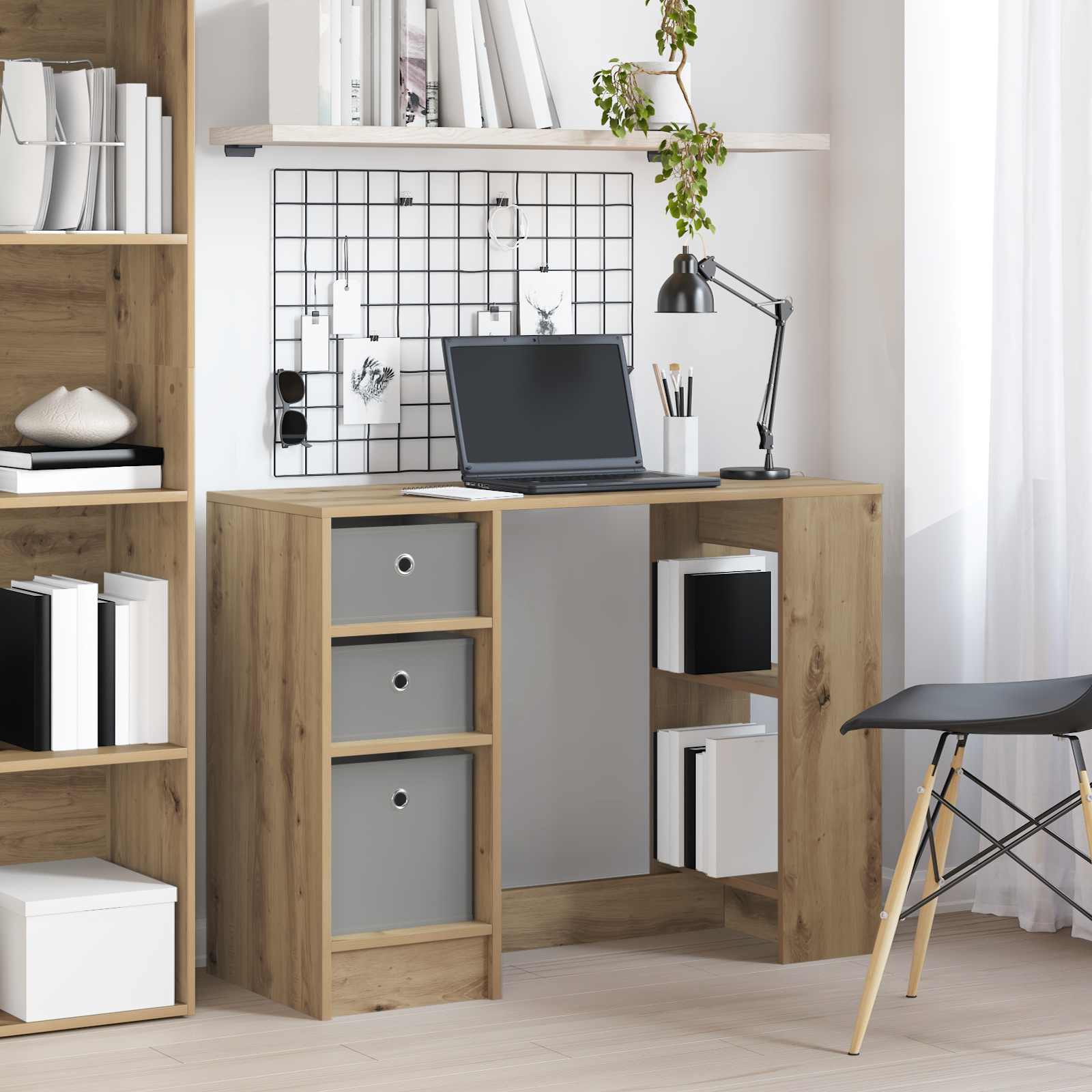 Bureau Chêne artisanal 100 x 40 x 75 cm Bois d'ingénierie - XIOS
