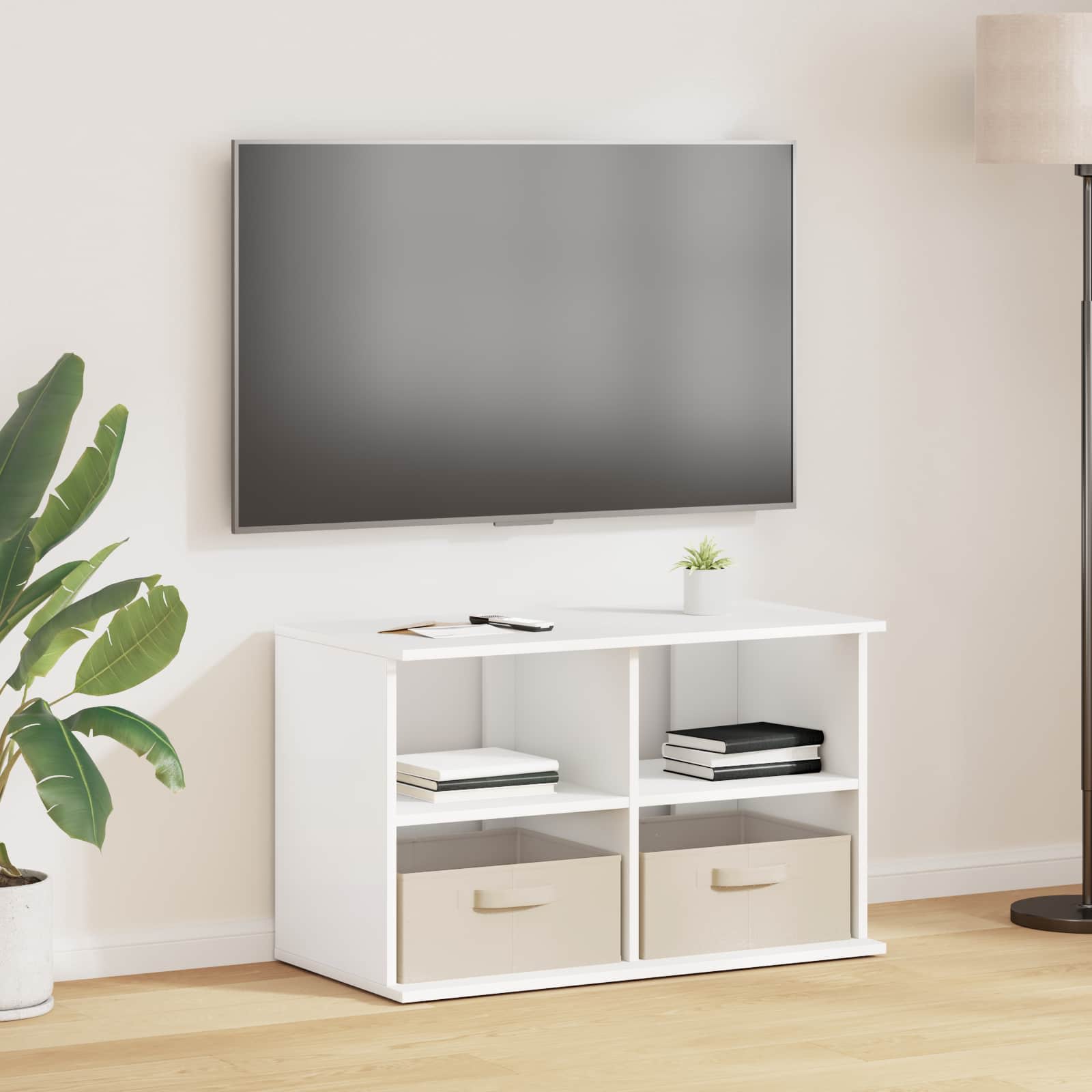 Support de télévision avec tiroir Blanc 79 x 40 x 48 cm - XIOS