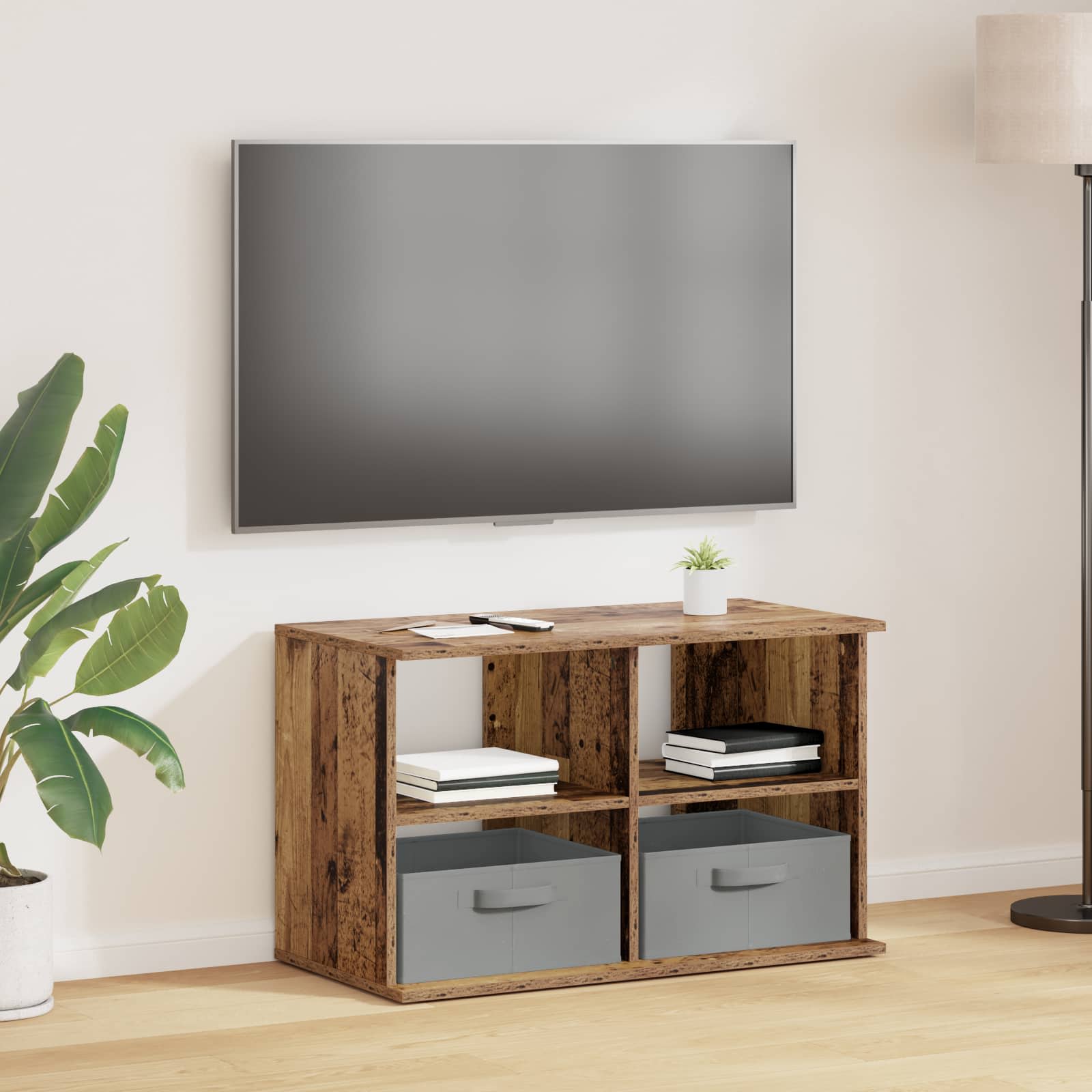 Support de télévision avec tiroir Bois ancien 79 x 40 x 48 cm - XIOS