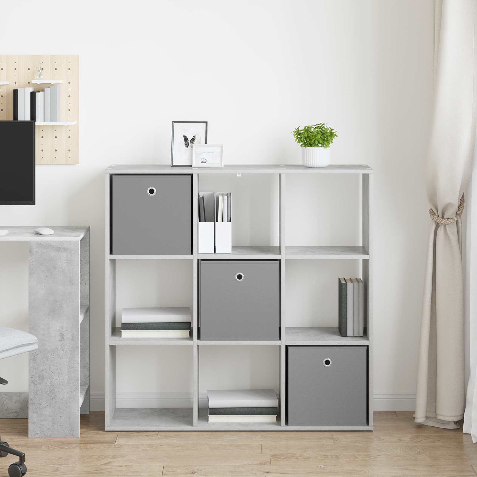 Buffet avec tiroir Gris béton 102 x 31 x 99,5 cm - XIOS