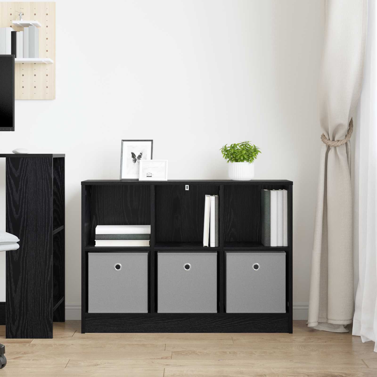 Buffet avec tiroir Chêne noir 88,5 x 27,5 x 63,5 cm - XIOS