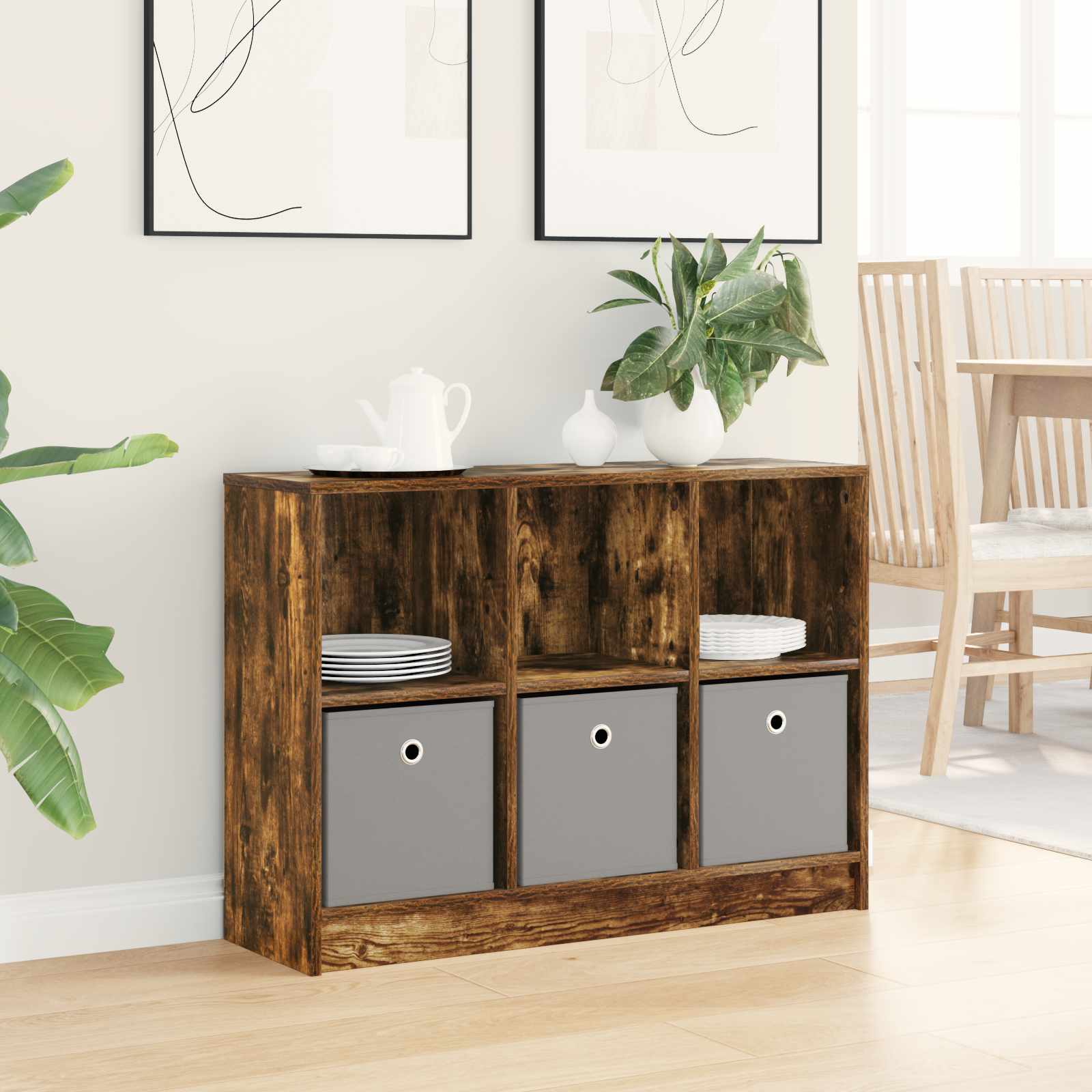 Buffet avec tiroir Chêne fumé 88,5 x 27,5 x 63,5 cm - XIOS