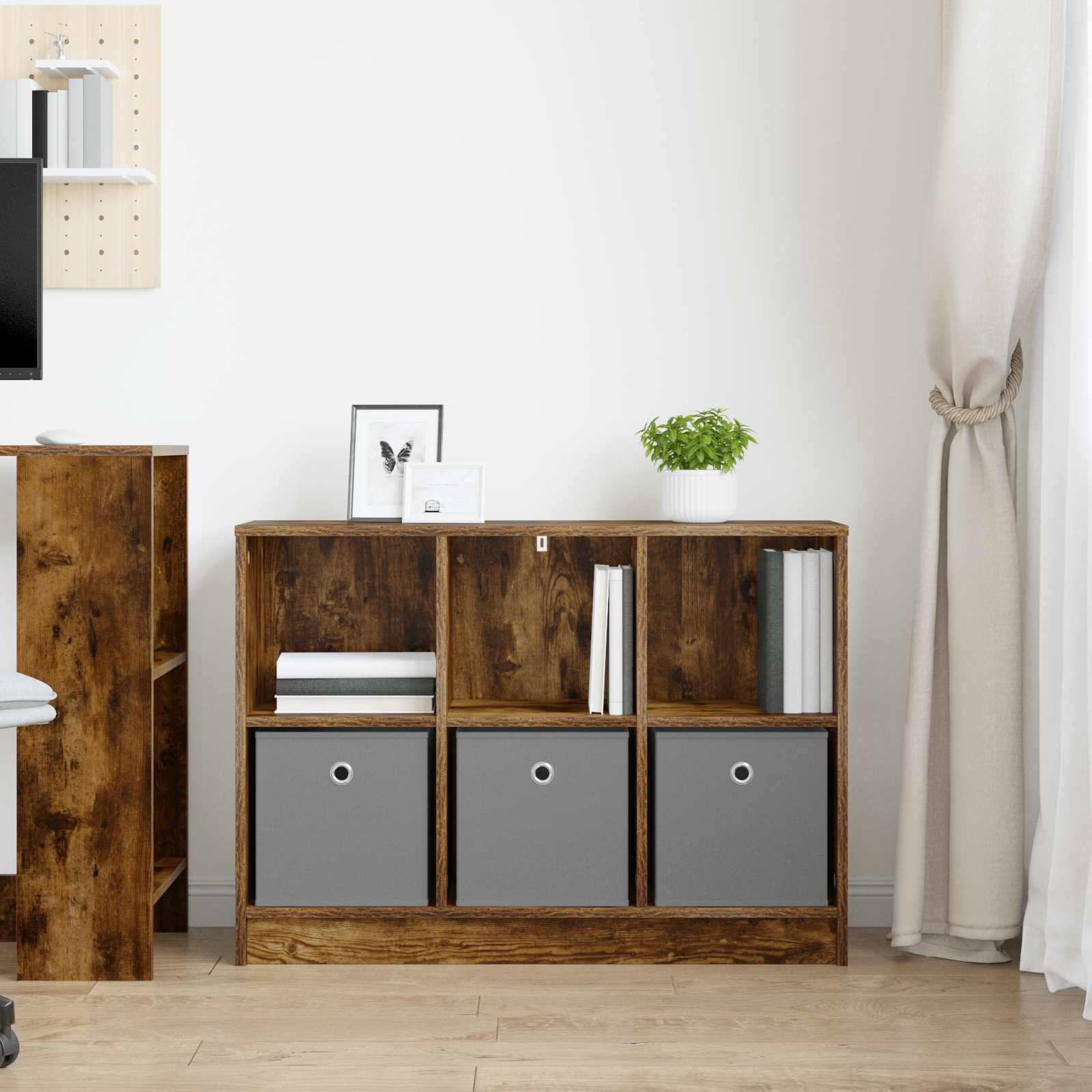 Buffet avec tiroir Chêne fumé 88,5 x 27,5 x 63,5 cm - XIOS