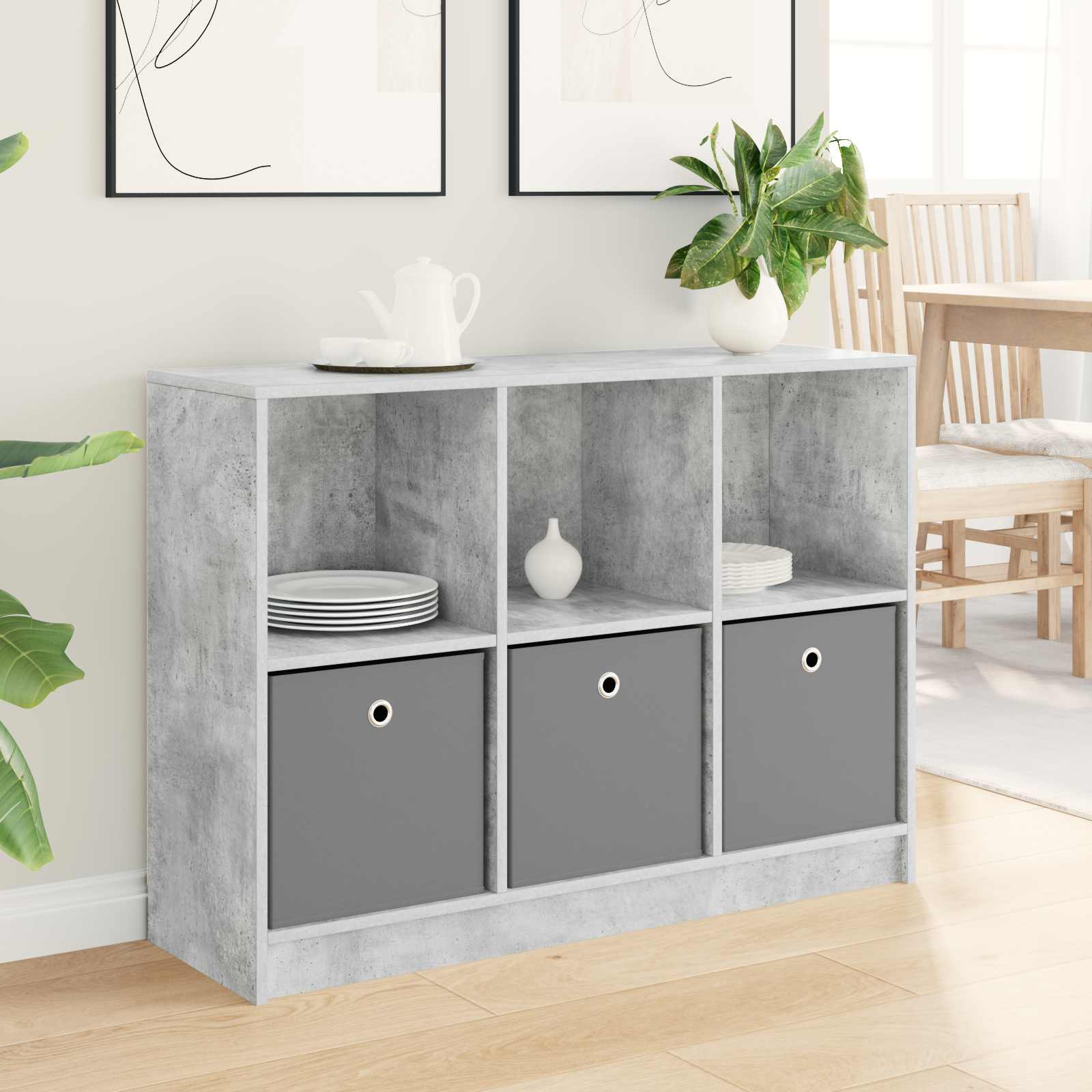 Buffet avec tiroir Gris béton 102 x 32 x 73,5 cm - XIOS