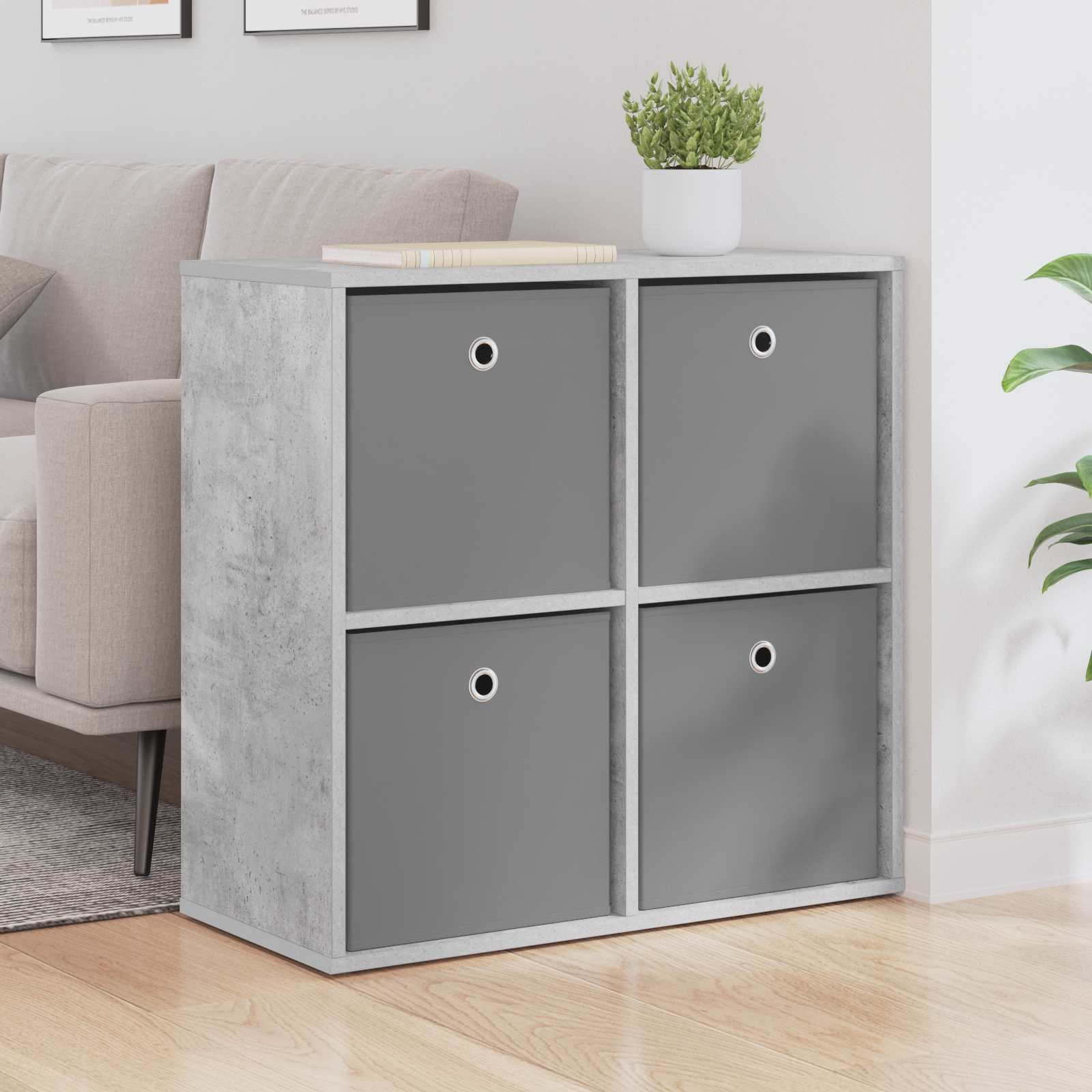 Buffet avec tiroir Gris béton 68,5 x 32 x 67 cm - XIOS