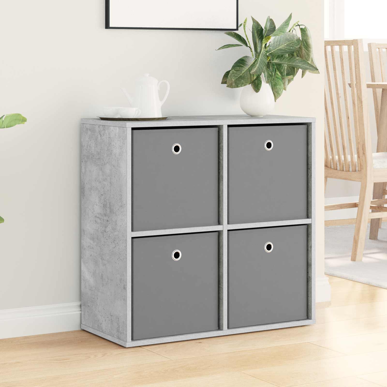 Buffet avec tiroir Gris béton 68,5 x 32 x 67 cm - XIOS