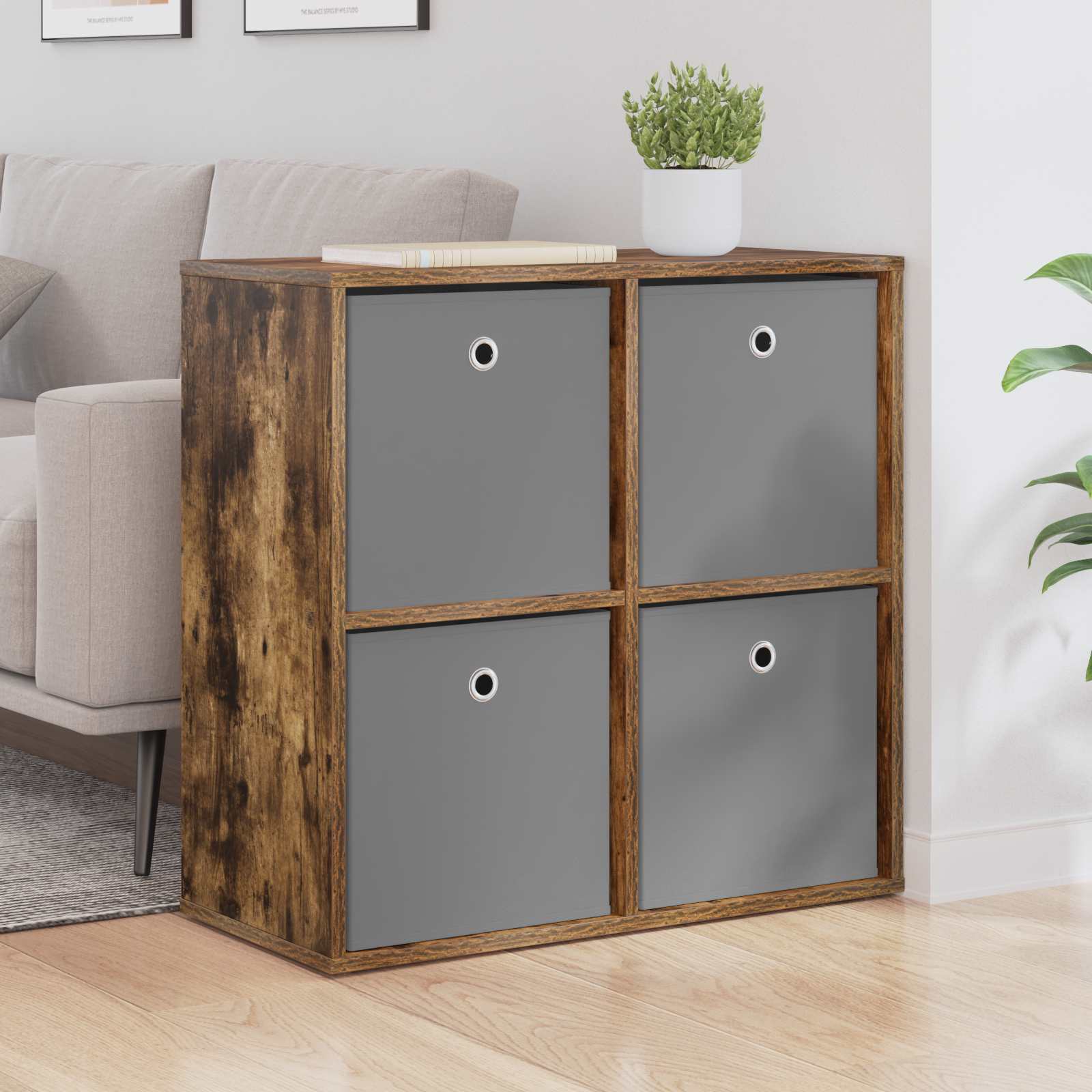 Buffet avec tiroir Chêne fumé 68,5 x 32 x 67 cm - XIOS