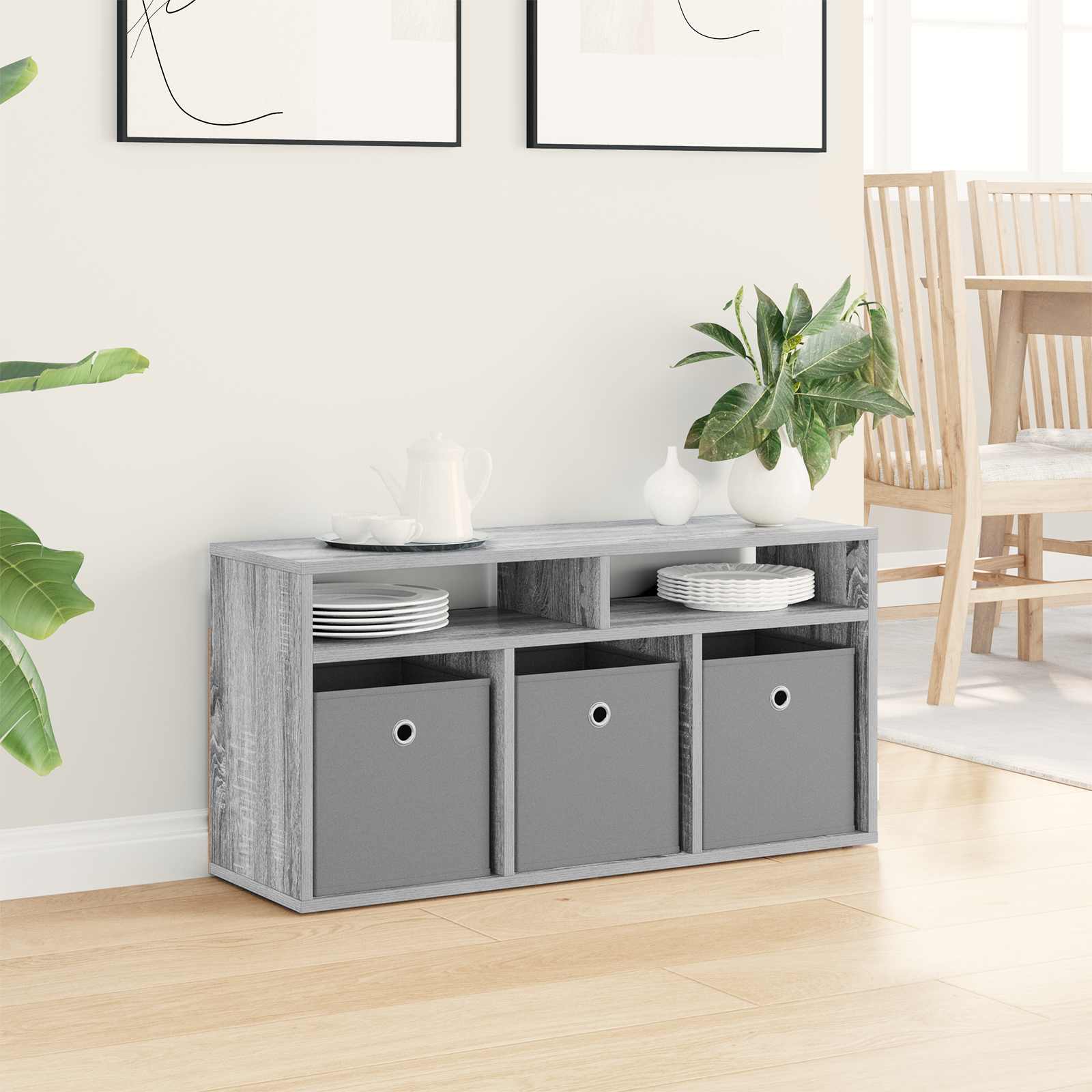 Basboard avec tiroir Gris Sonoma 87 x 27,5 x 43 cm - XIOS