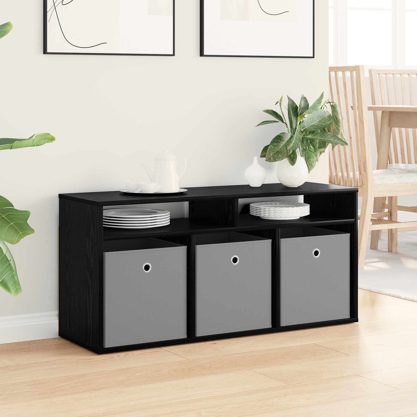 Basboard avec tiroir Chêne noir 102 x 32 x 48,5 cm - XIOS