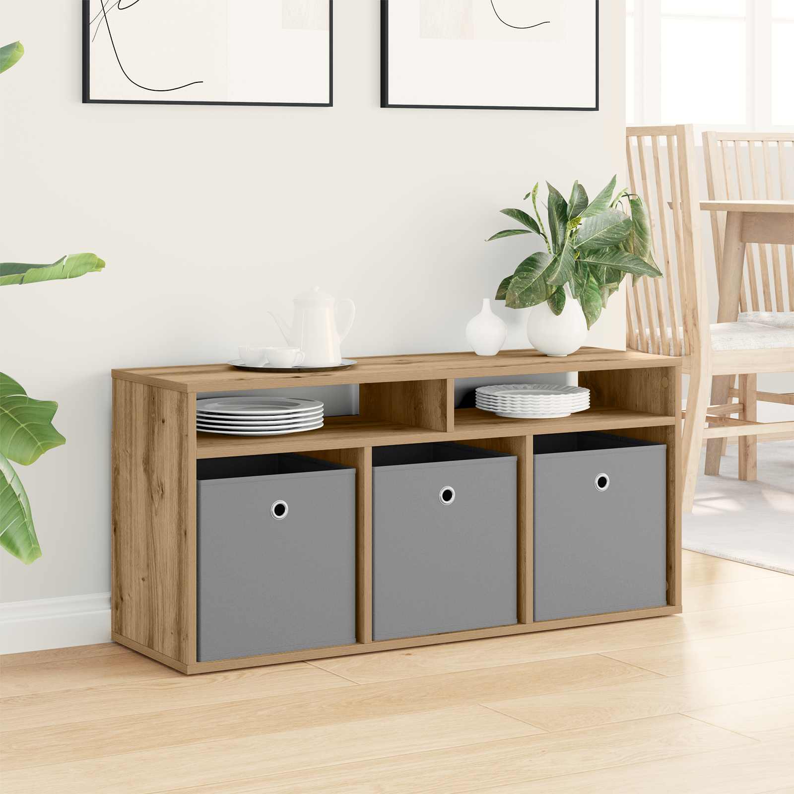 Basboard avec tiroir Chêne artisanal 102 x 32 x 48,5 cm - XIOS