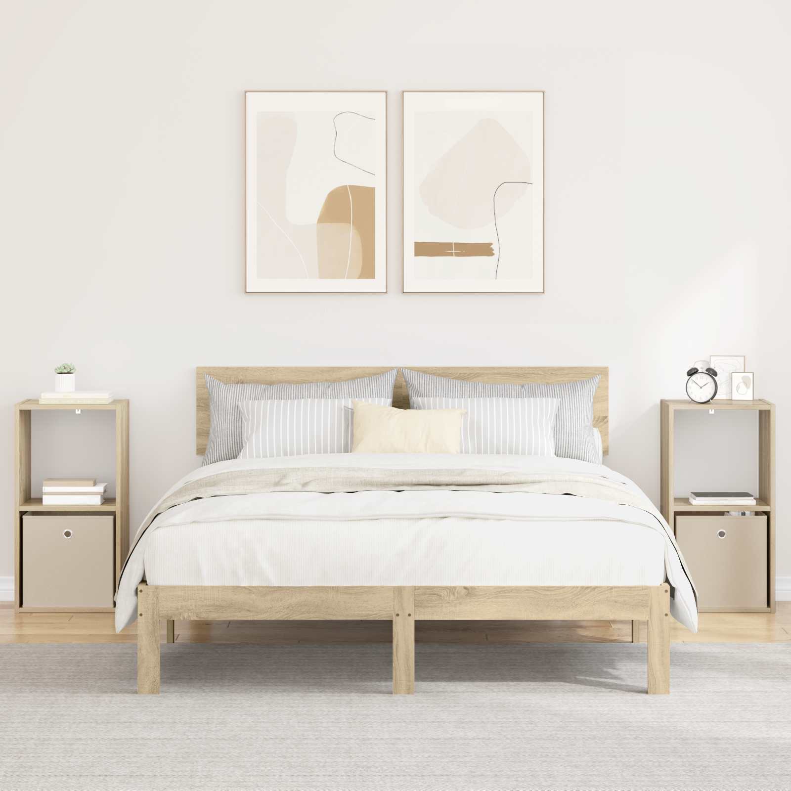 Table de chevet 2 pcs Chêne Sonoma 35 x 32 x 68,5 cm - XIOS