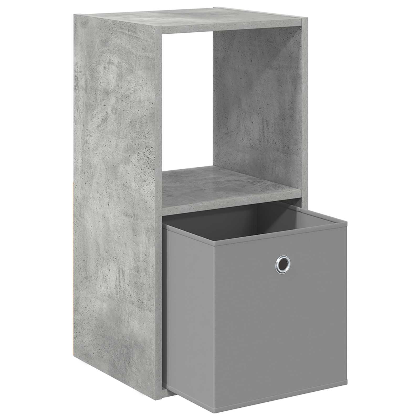 Table de chevet avec tiroir 2 pcs Gris béton 35 x 32 x 68,5 cm - XIOS