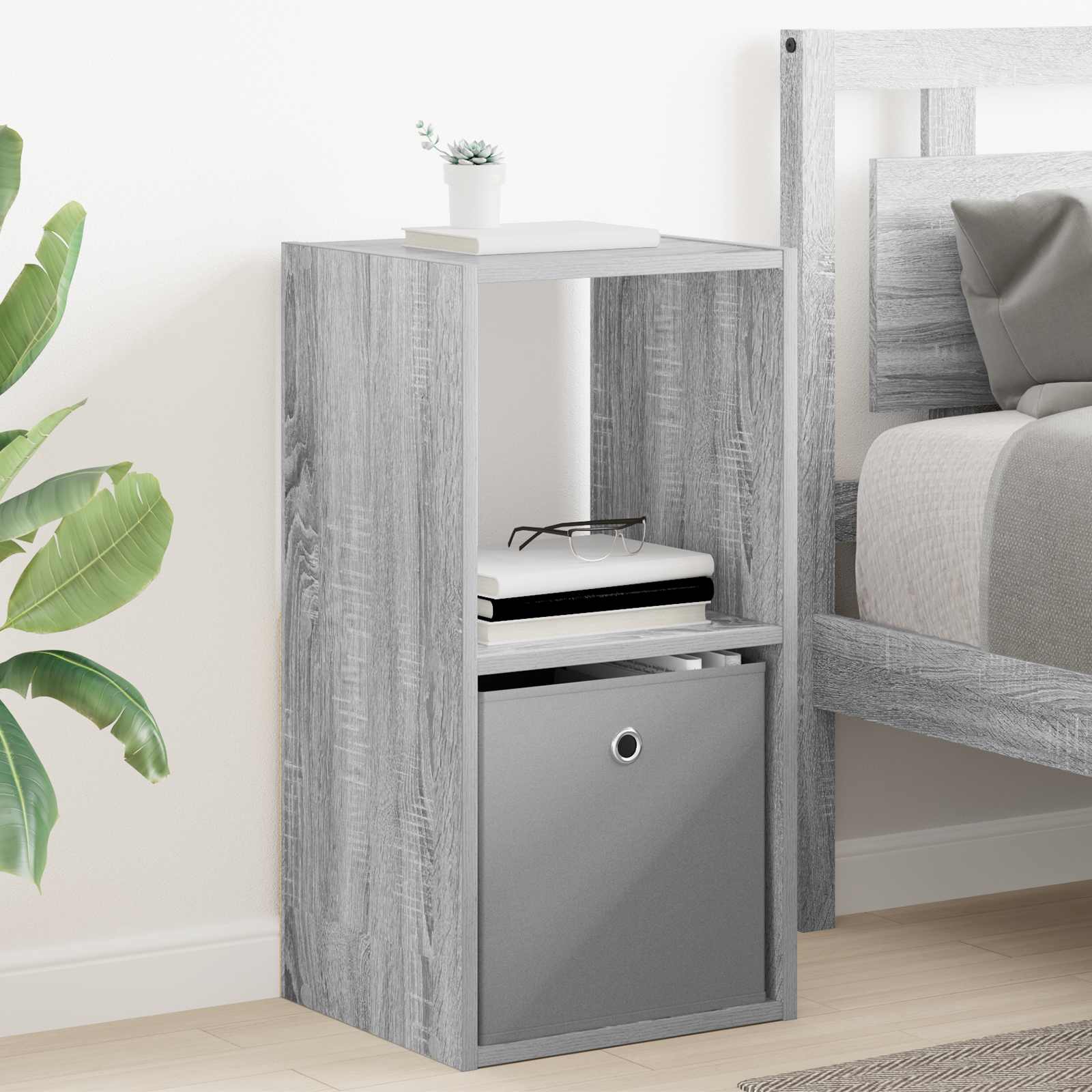 Table de chevet avec tiroir 2 pcs Gris Sonoma 35 x 32 x 68,5 cm - XIOS
