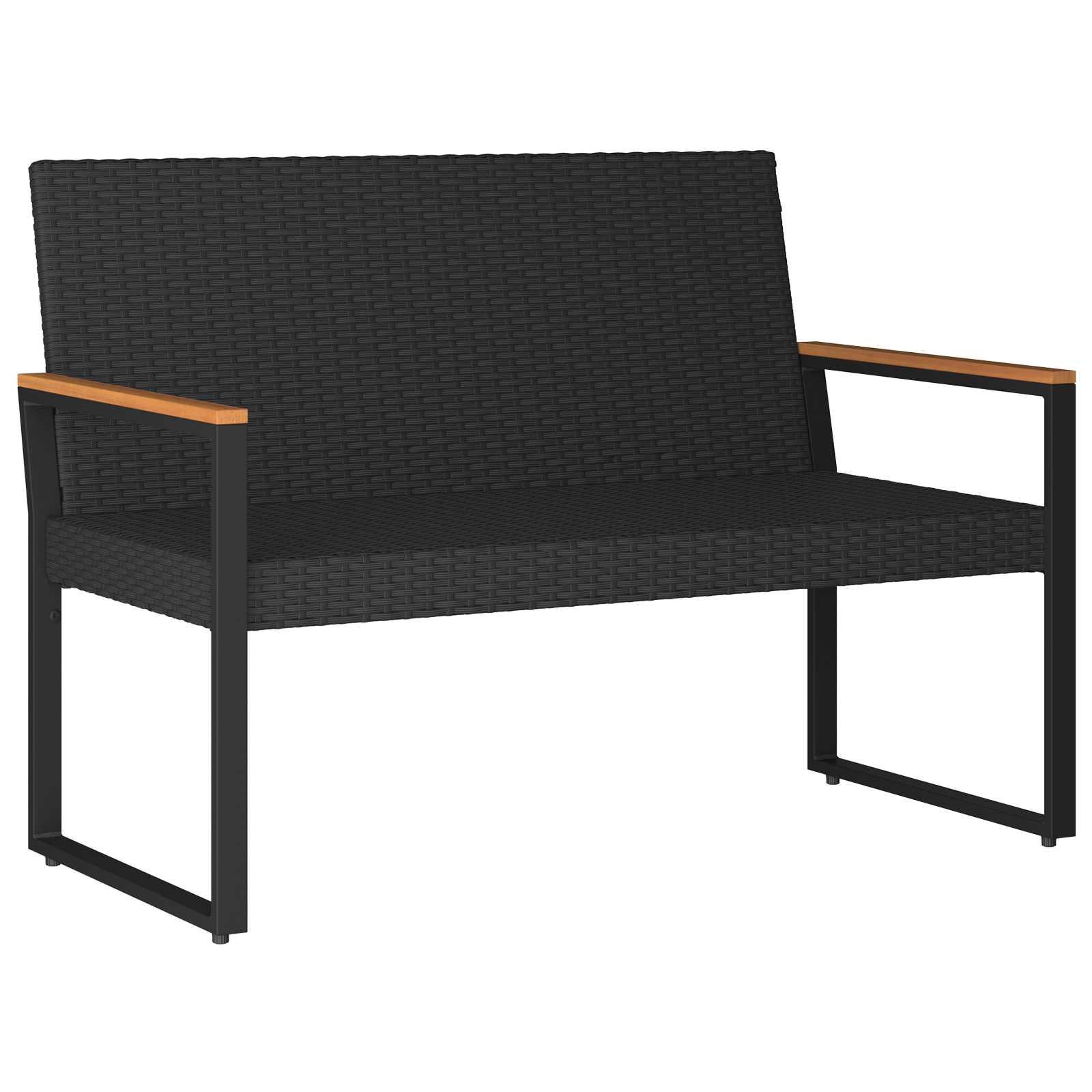 Ensemble de meubles d'extérieur 4 pcs Noir et blanc crème - XIOS