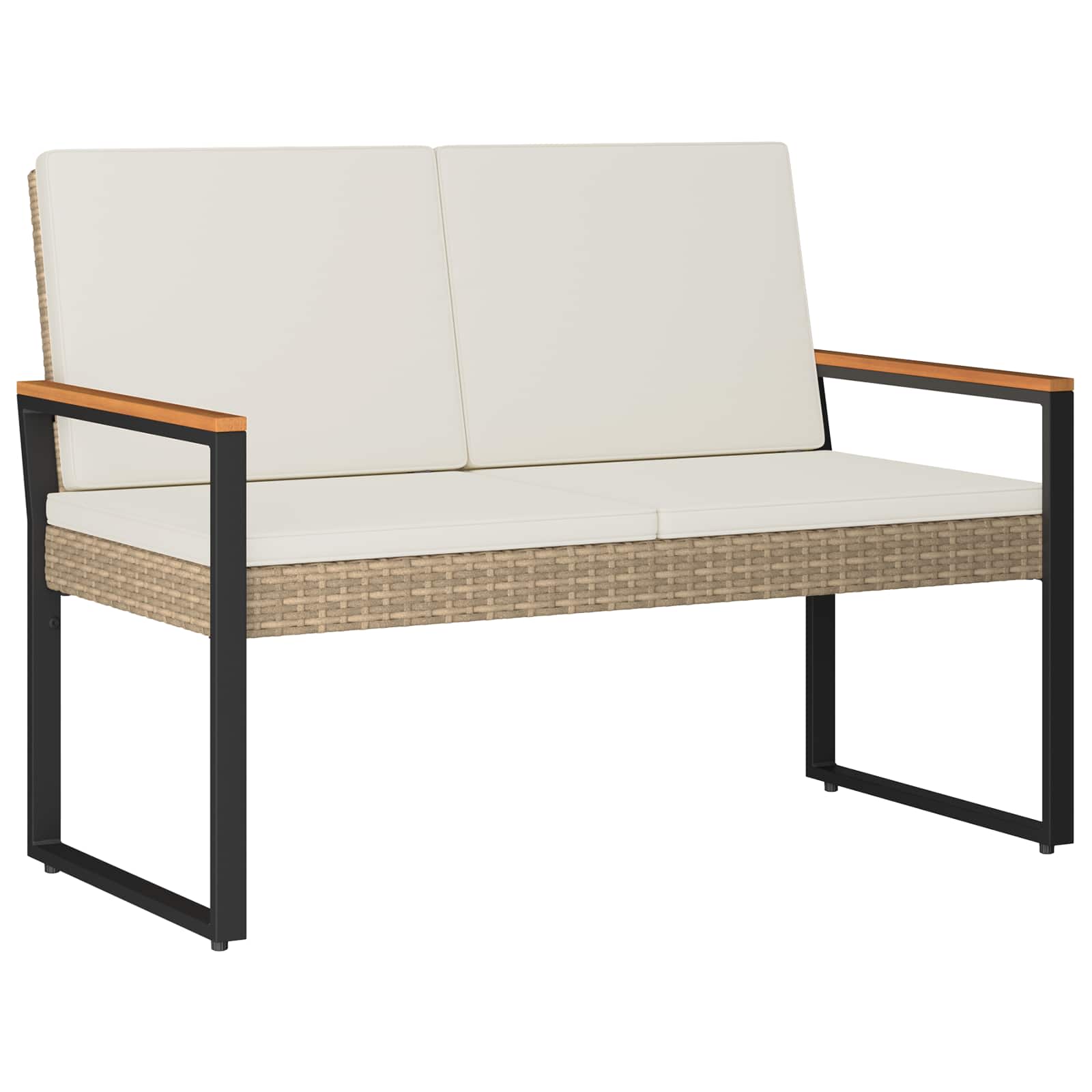 Ensemble de meubles d'extérieur 4 pcs Beige et blanc crème - XIOS