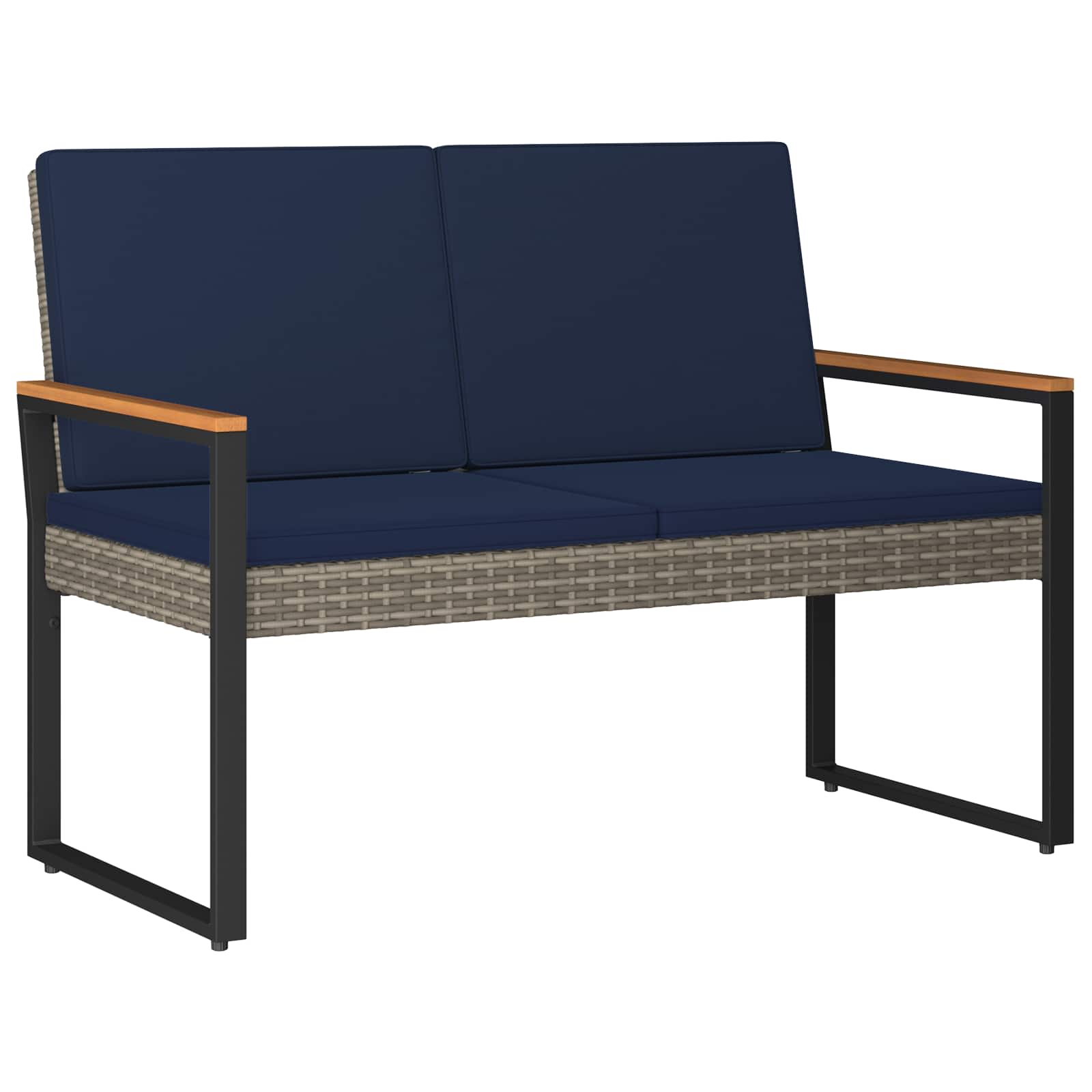 Ensemble de meubles d'extérieur 4 pcs Gris et bleu marine - XIOS