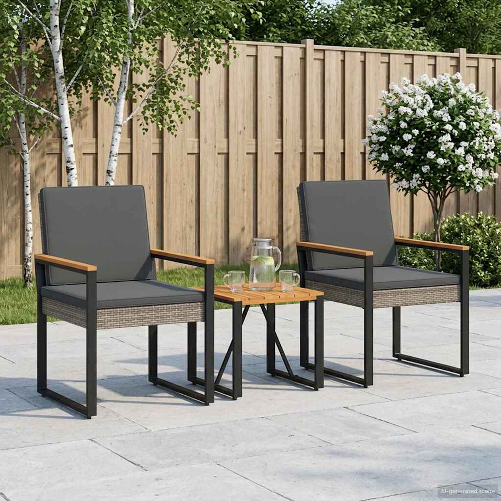 Ensemble de meubles d'extérieur 3 pcs Gris et Gris foncé - XIOS