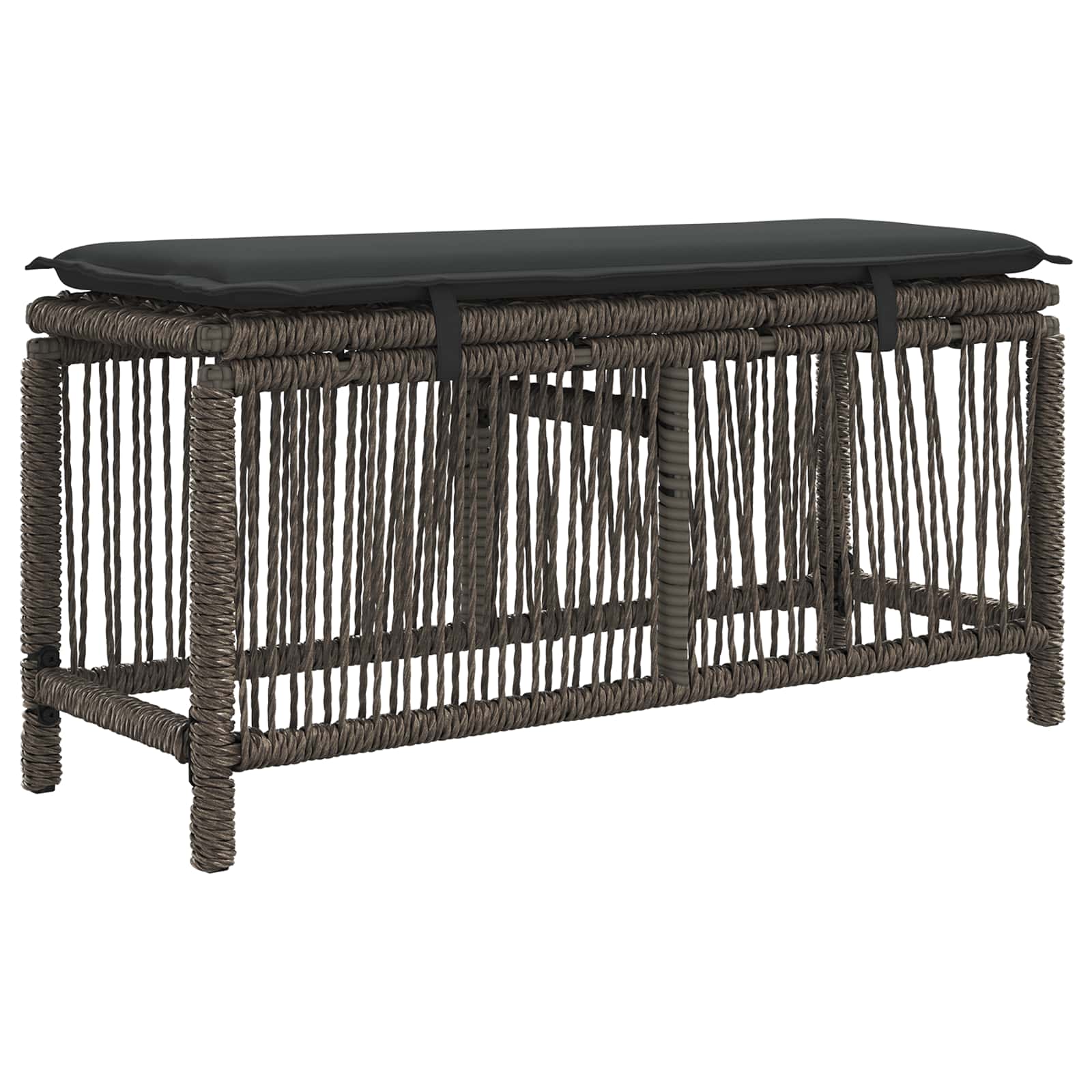 Ensemble de salle à manger pour jardin 3 pcs Gris et Gris foncé - XIOS