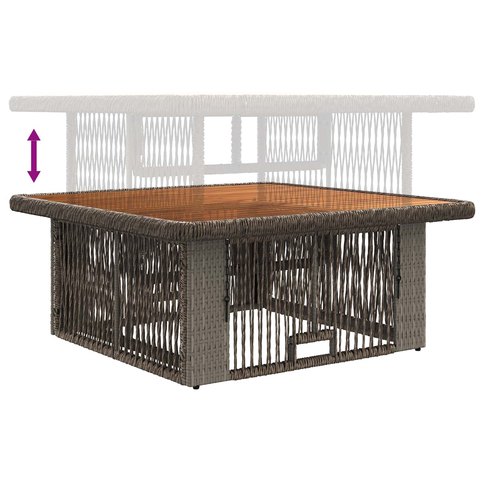 Ensemble de salle à manger pour jardin 3 pcs Gris et Gris foncé - XIOS