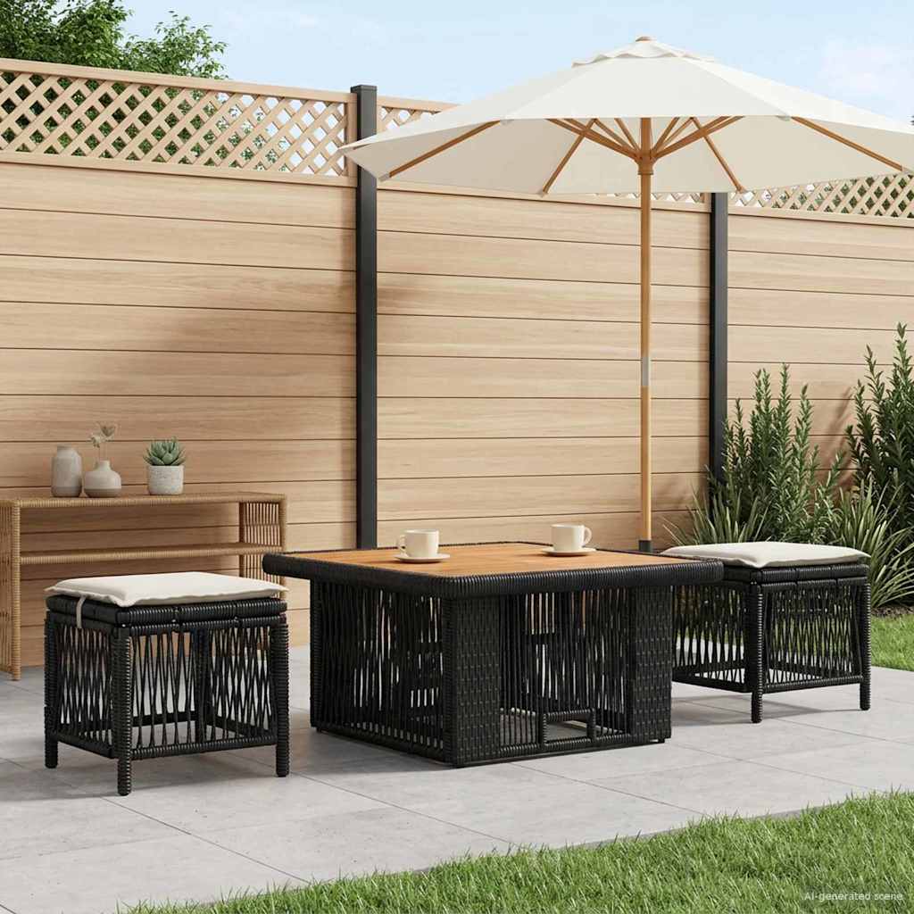 Ensemble de salle à manger pour jardin 3 pcs Beige et crème - XIOS