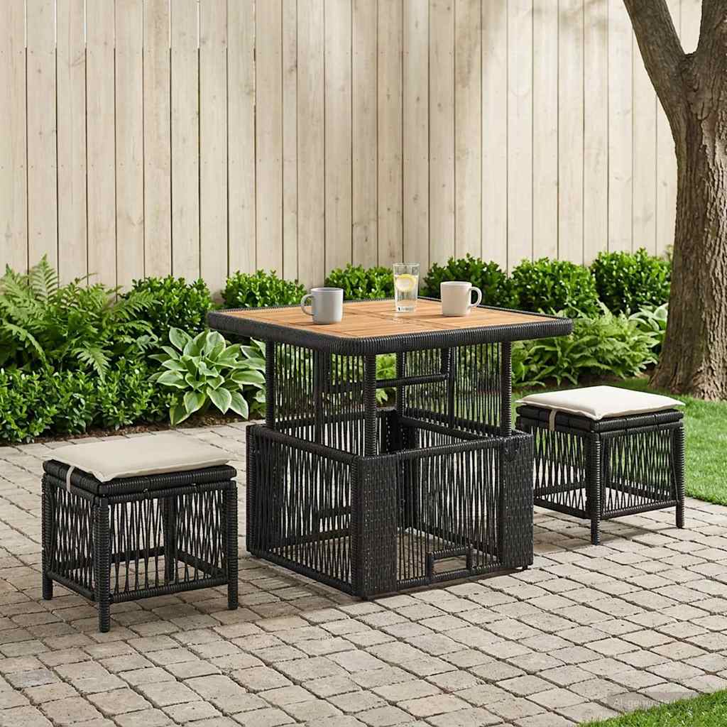 Ensemble de salle à manger pour jardin 3 pcs Beige et crème - XIOS