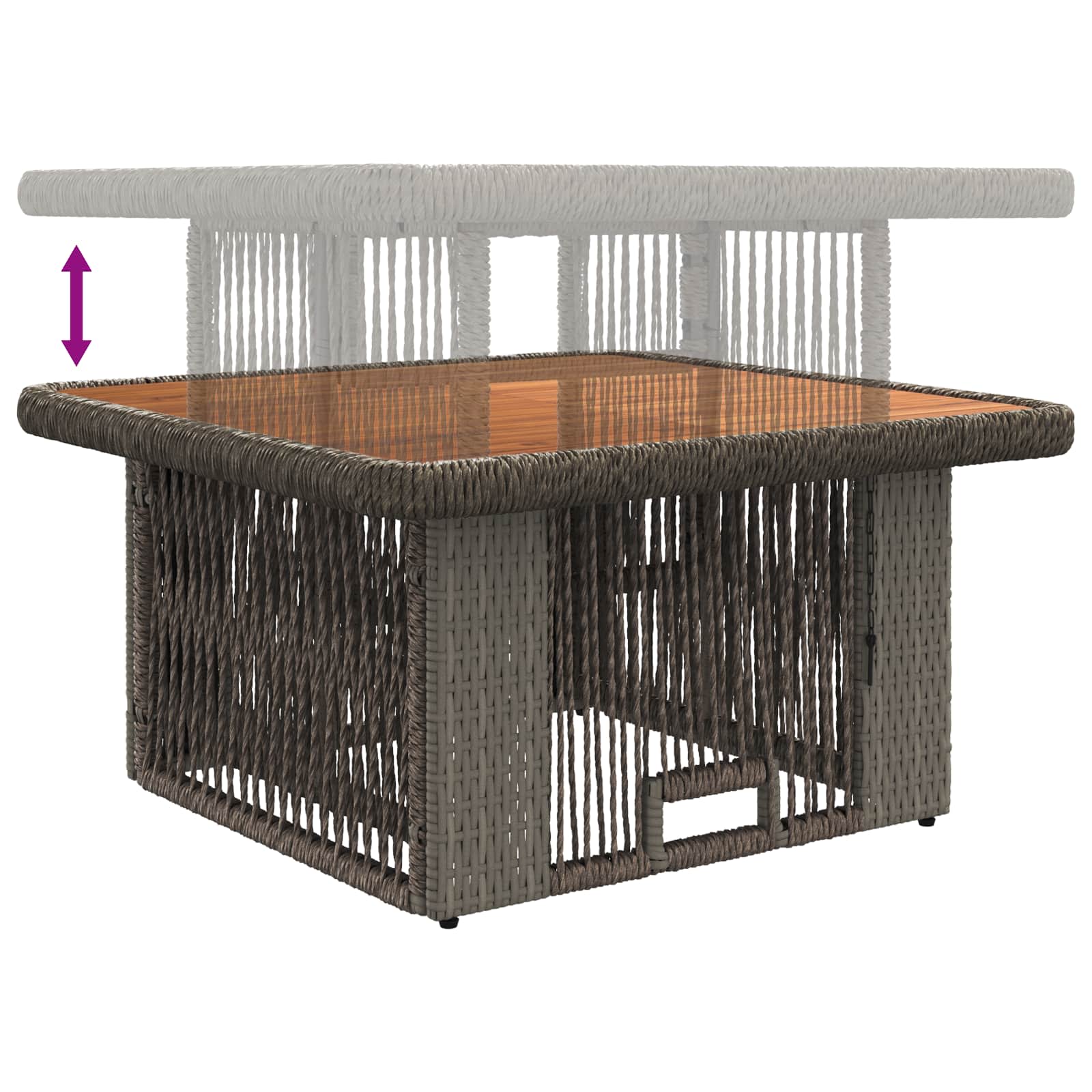 Ensemble de salle à manger pour jardin 3 pcs Gris et Gris foncé - XIOS