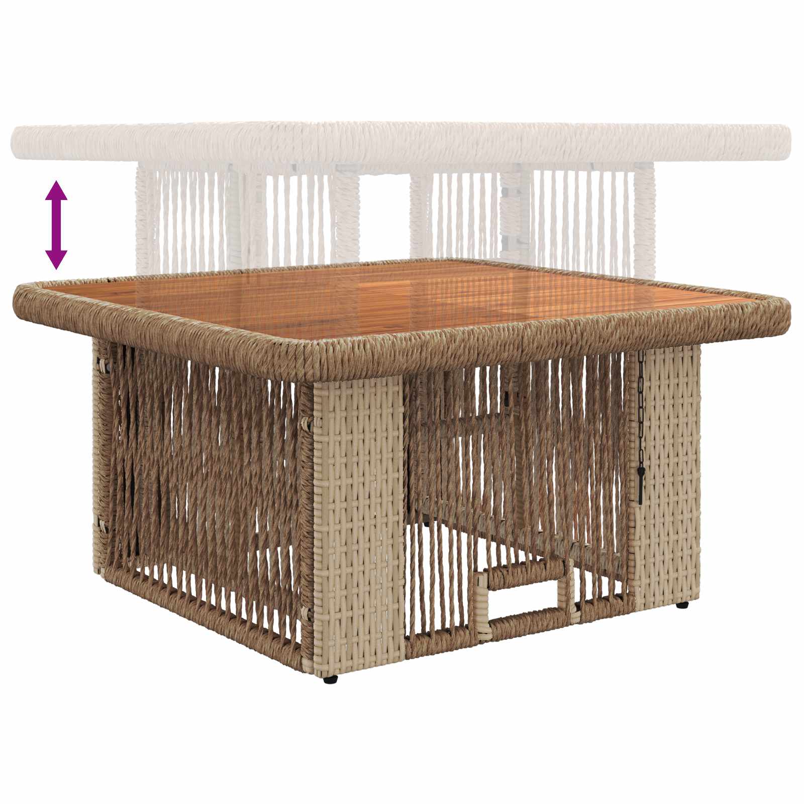 Ensemble de salle à manger pour jardin 3 pcs Beige et crème - XIOS