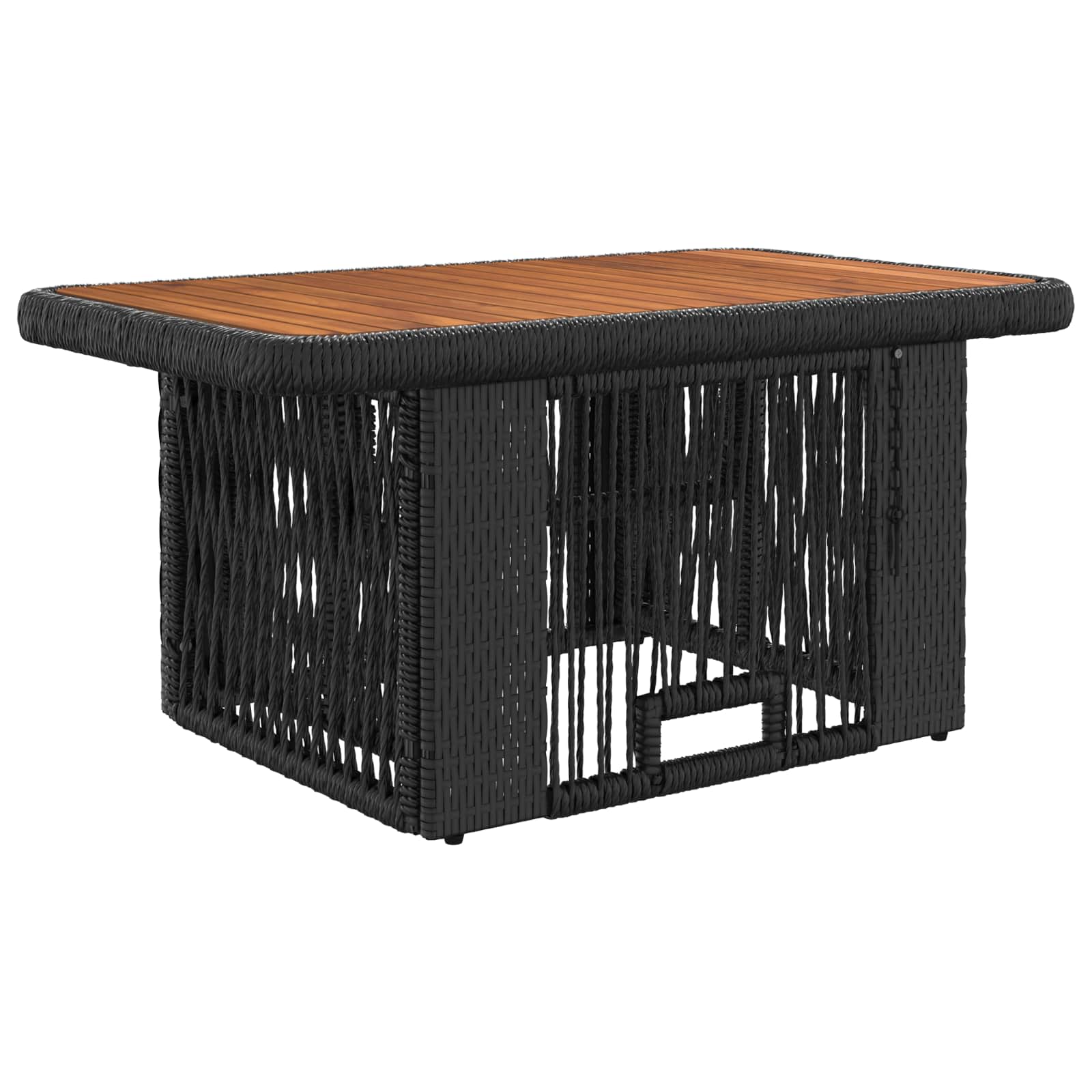 Ensemble de salle à manger pour jardin 3 pcs Noir et Crème - XIOS