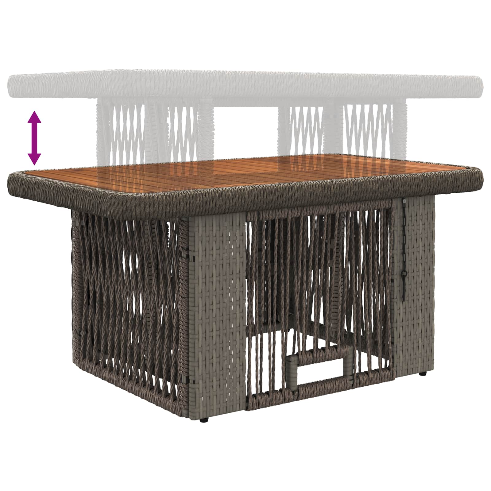 Ensemble de salle à manger pour jardin 3 pcs Gris et Gris foncé - XIOS