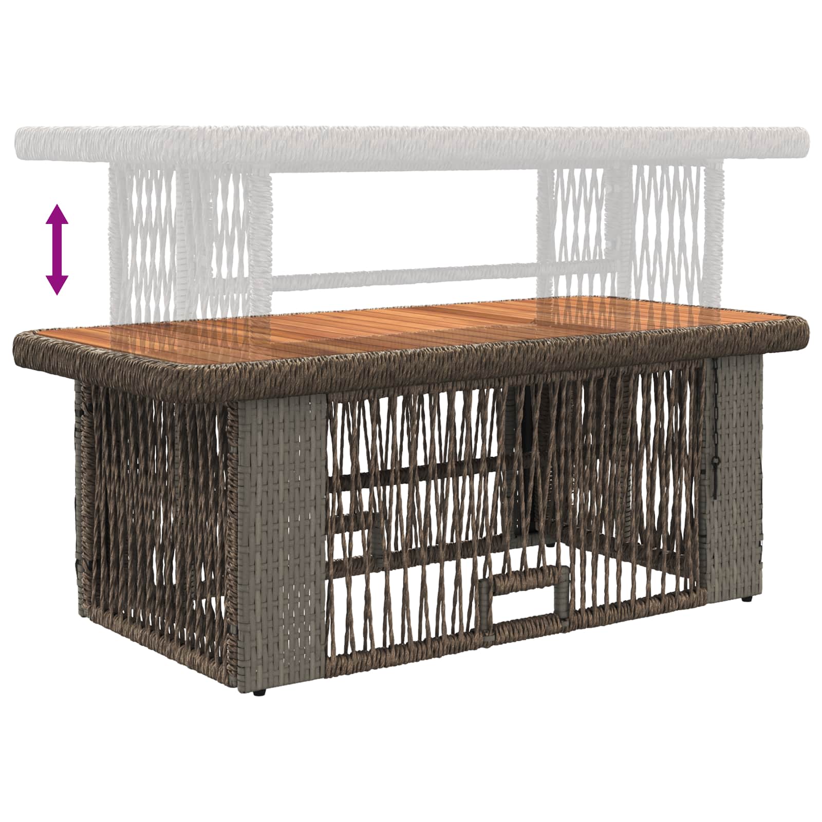 Ensemble de salle à manger pour jardin 4 pcs Gris et Gris foncé - XIOS