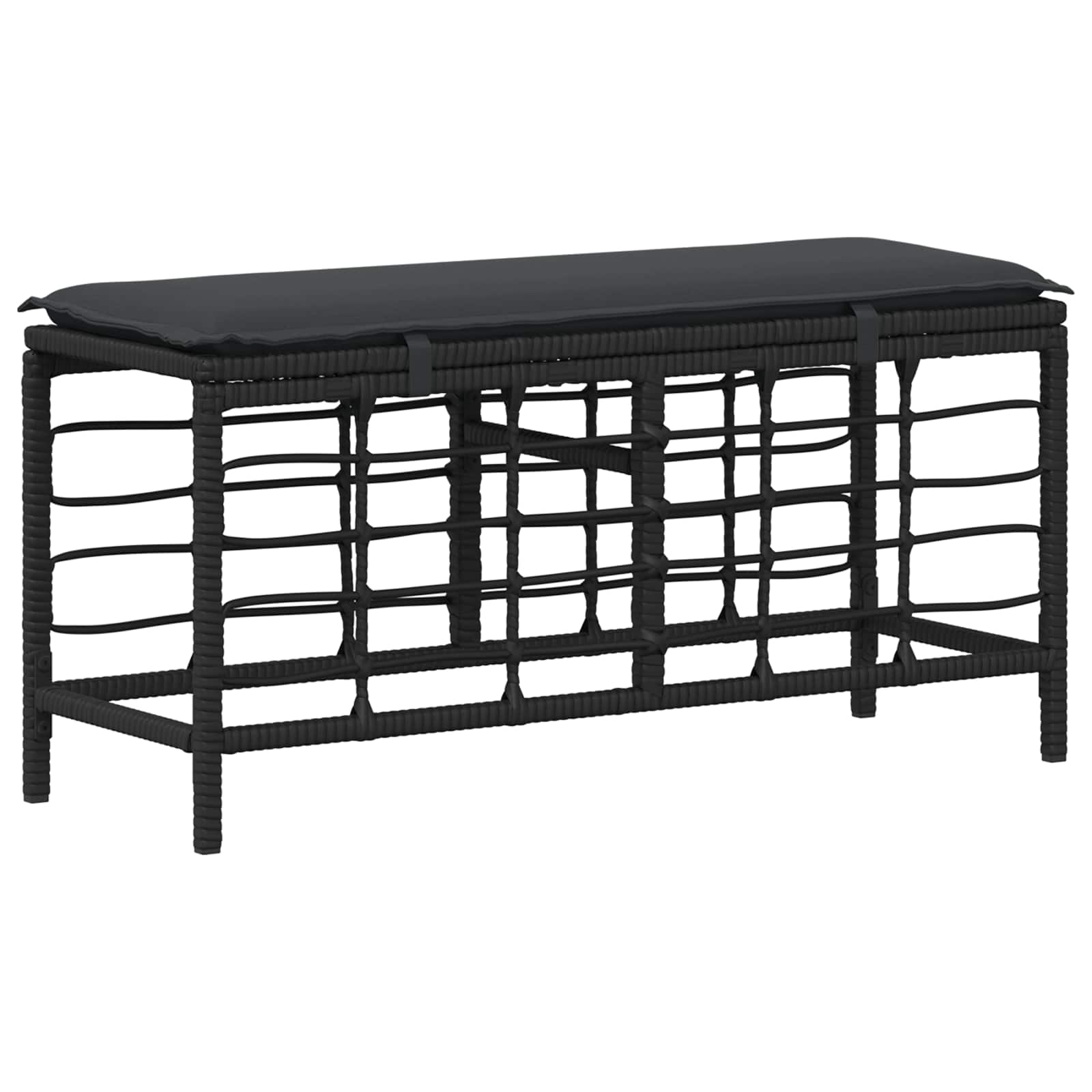 Ensemble de salle à manger pour jardin 3 pcs Noir et gris - XIOS