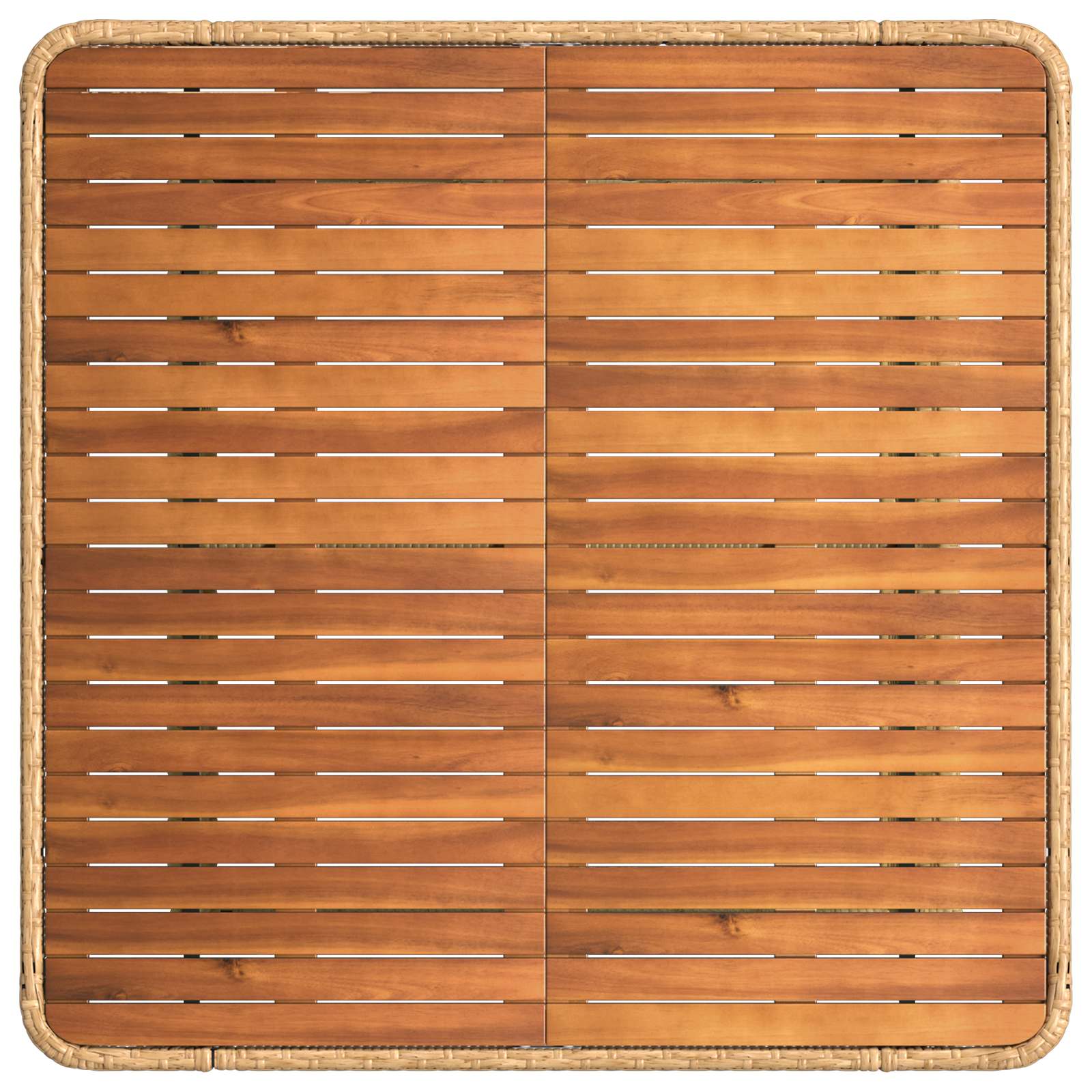 Ensemble de salle à manger pour jardin 3 pcs Nature et Blanc - XIOS