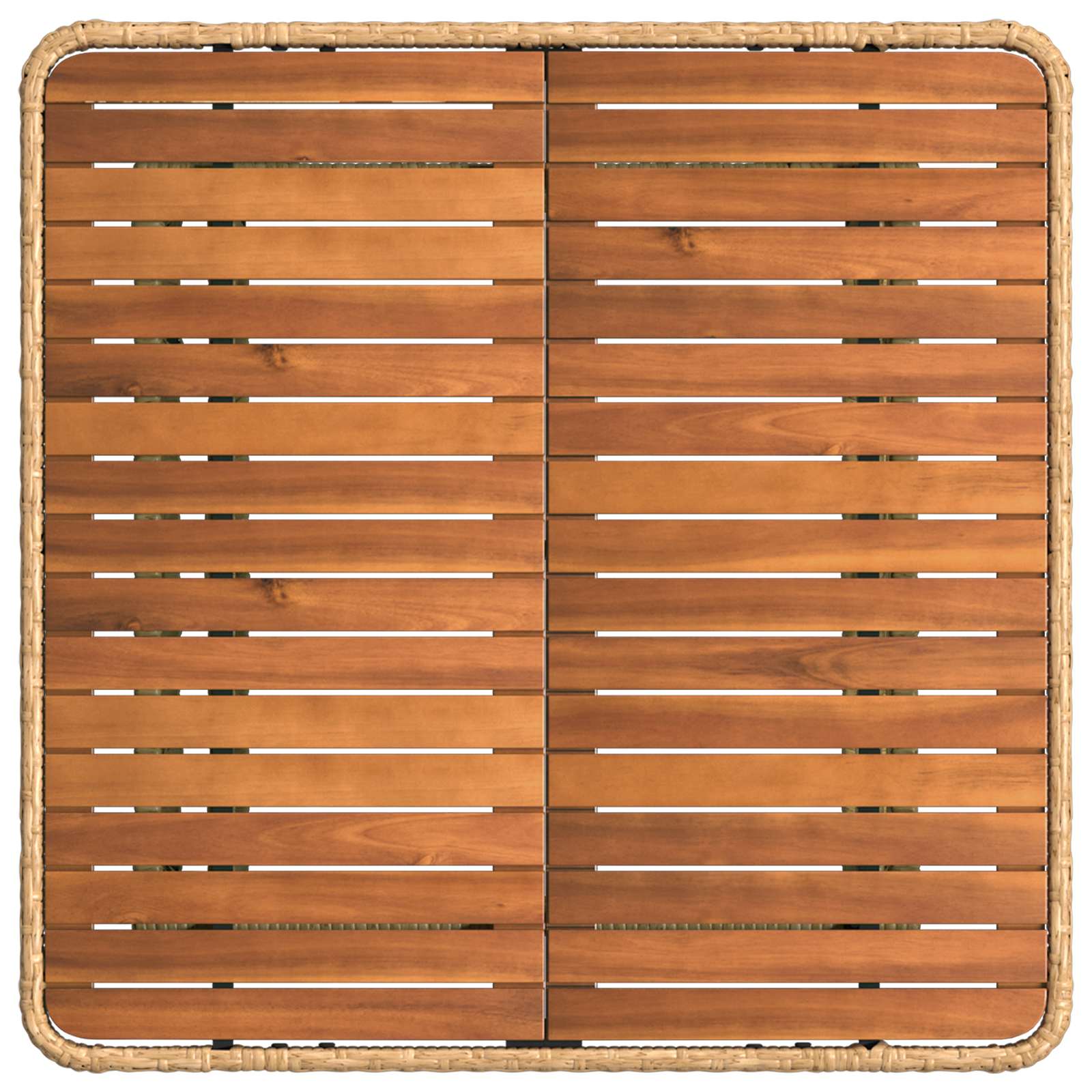 Ensemble de salle à manger pour jardin 3 pcs Nature et Blanc - XIOS