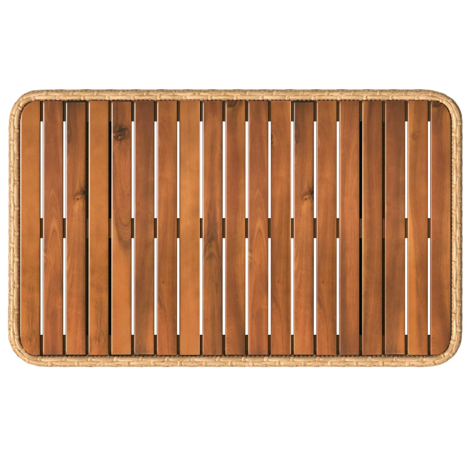 Ensemble de salle à manger pour jardin 3 pcs Nature et Blanc - XIOS