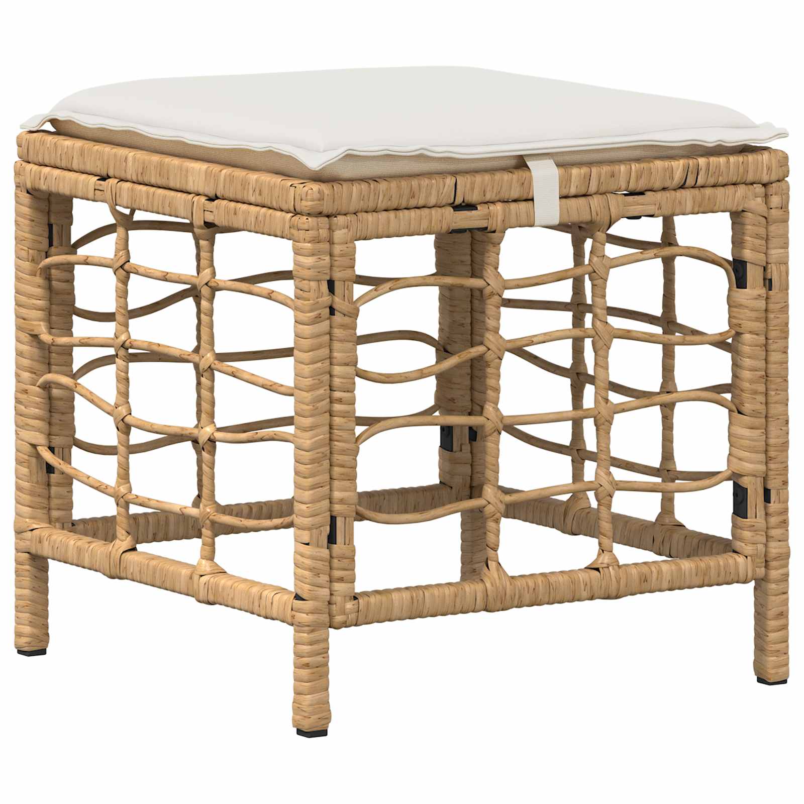 Ensemble de salle à manger pour jardin 4 pcs Nature et Blanc - XIOS